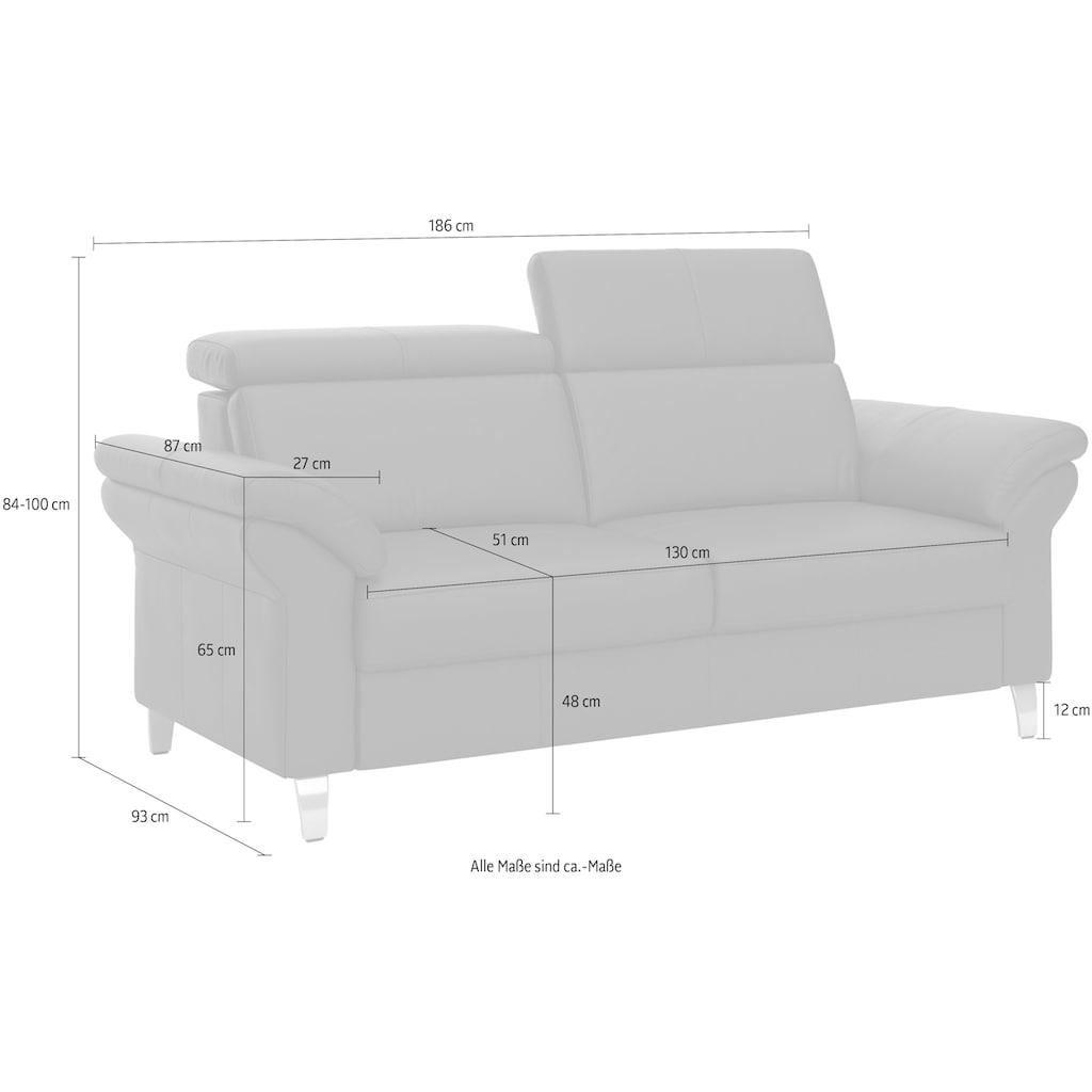 sit&more 2,5-Sitzer »Arngast«, inklusive Federkern und Kopfteilverstellung