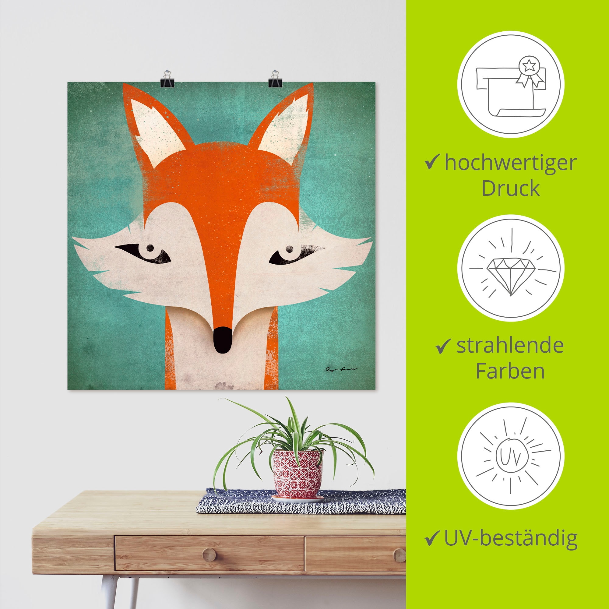 Artland Poster »Fuchs« Tiere 1 Stk. tlg. ohne Rahmen