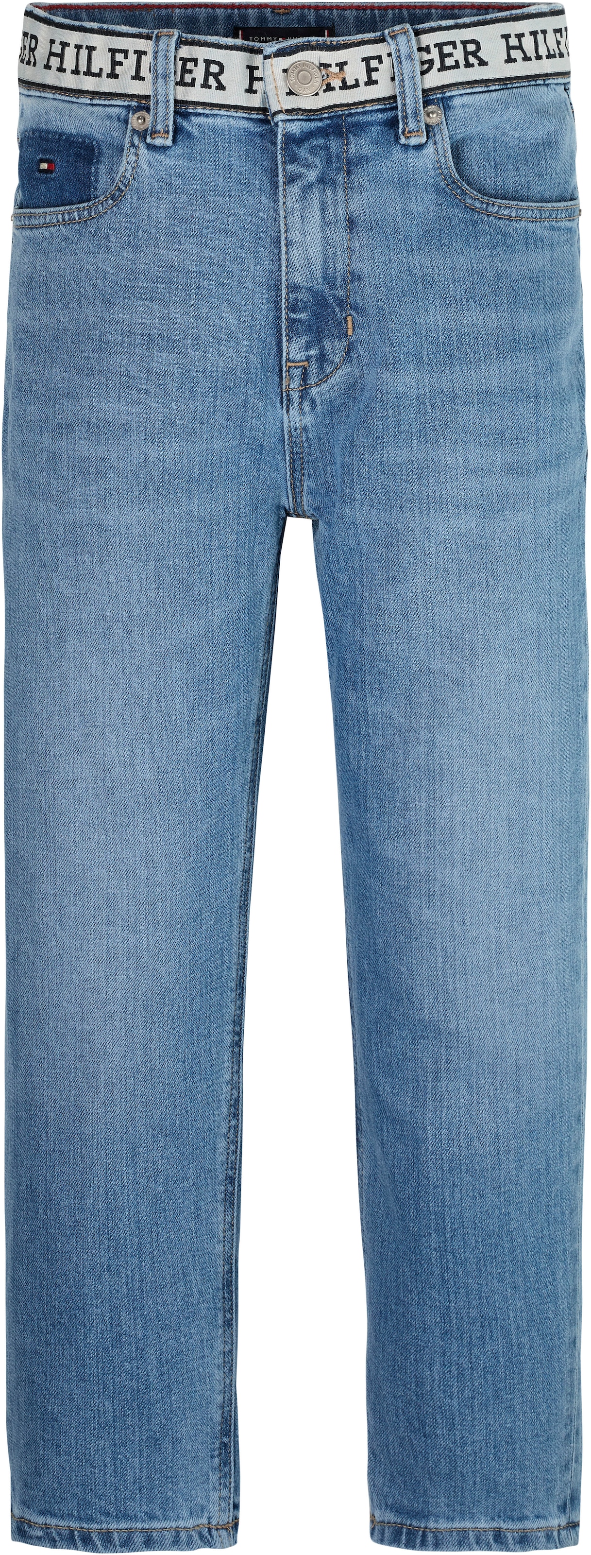 Tommy Hilfiger Straight-Jeans »ARCHIVE RECONSTRUCTED MID WASH«, mit Logoschriftzug am Bund