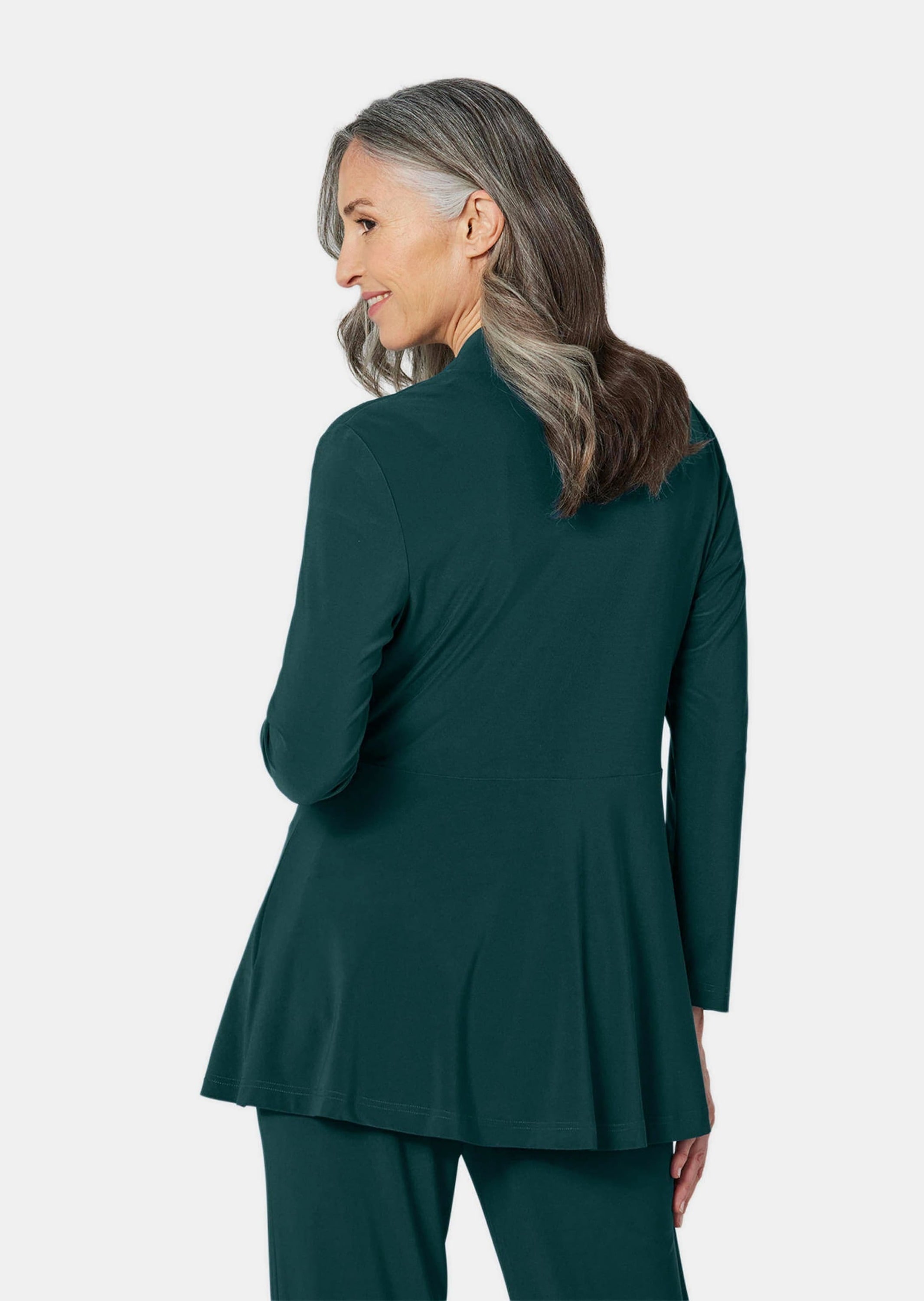 GOLDNER Sweatjacke »Leichte Shirtjacke lila mit Stretch«