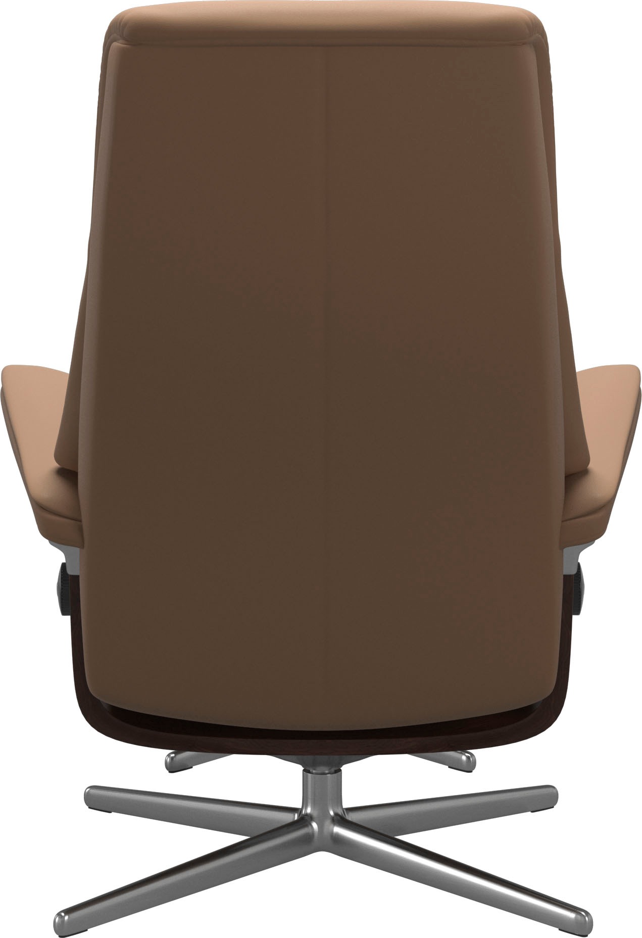Stressless® Relaxsessel »View« Set, Relaxsessel mit Hocker,  mit Hocker, mit Cross Base, Größe S, M & L, Holzakzent Braun