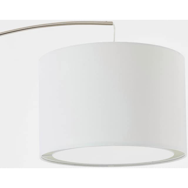 Brilliant Bogenlampe »Clarie«, 1 flammig-flammig, 1,8m Höhe, E27 max. 60W,  eisen/weiß, Stoffschirm, Metall/Textil online kaufen | mit 3 Jahren XXL  Garantie