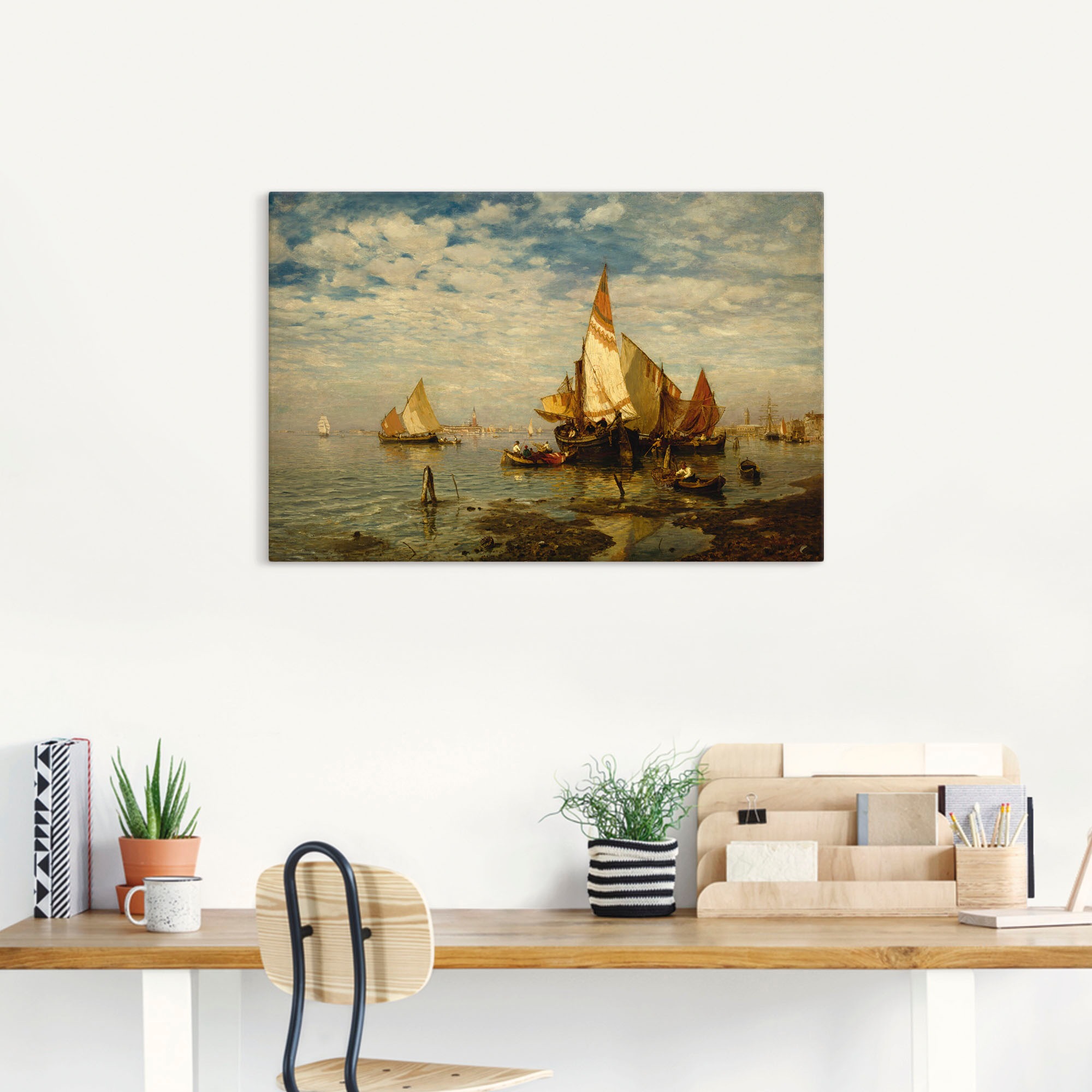 Artland Leinwandbild »In der Lagune bei Venedig«, Bilder von Booten & Schiffen, (1 St.), auf Keilrahmen gespannt