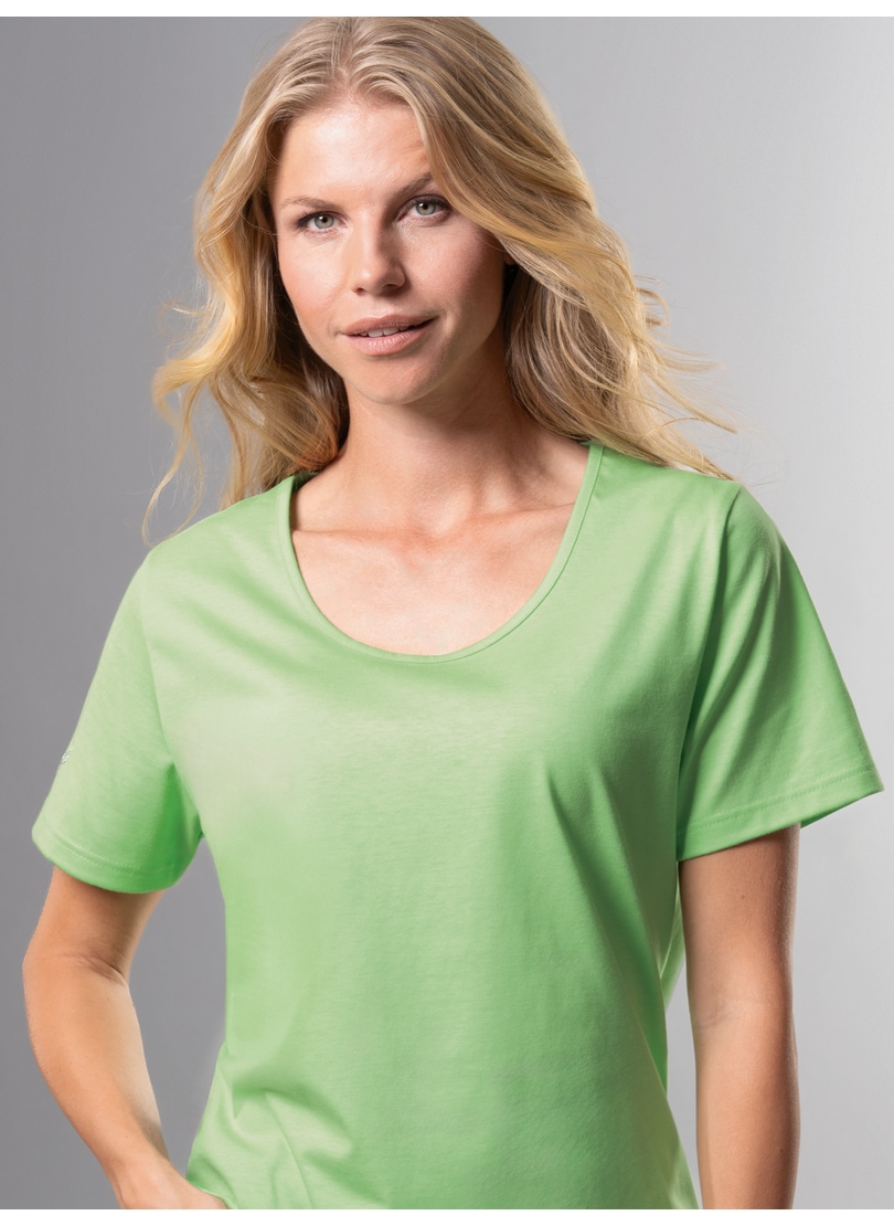 Trigema T-Shirt »TRIGEMA T-Shirt DELUXE Baumwolle mit Kristallsteinen« bei  ♕