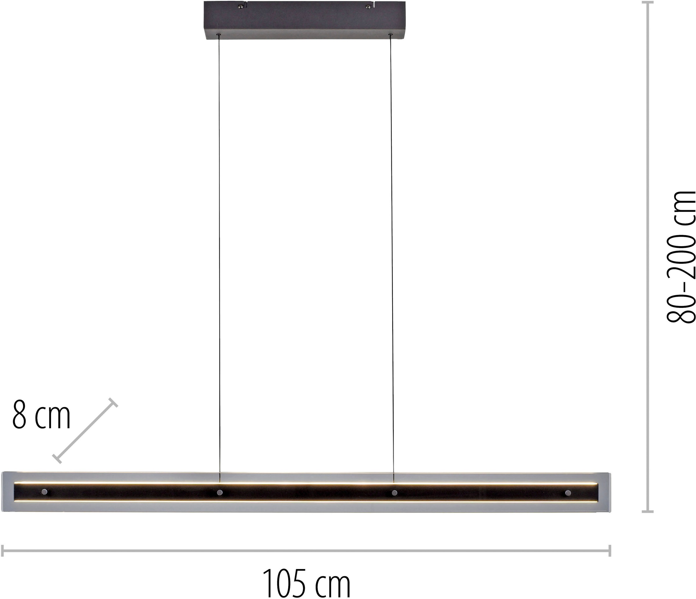 SCHÖNER WOHNEN-Kollektion LED Pendelleuchte »LENA« LED-Board 1 Stk. Warmweiß SCHÖNER WOHNEN Kollektion, 3-Stufen Dimmfunktion, Up-und Downlight