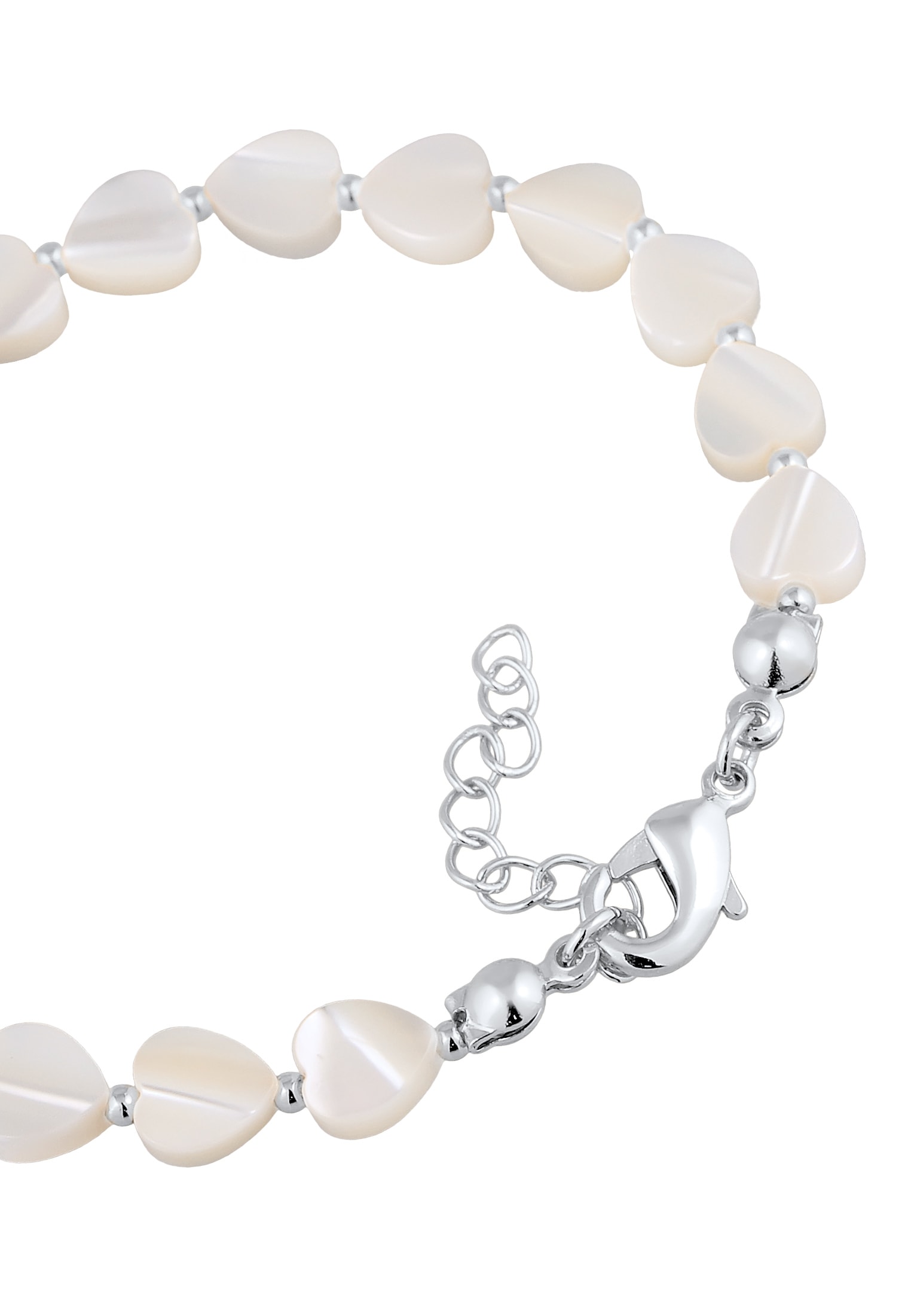 Elli Armkette »Armband Muschel Herzen Kette Silberfarben«