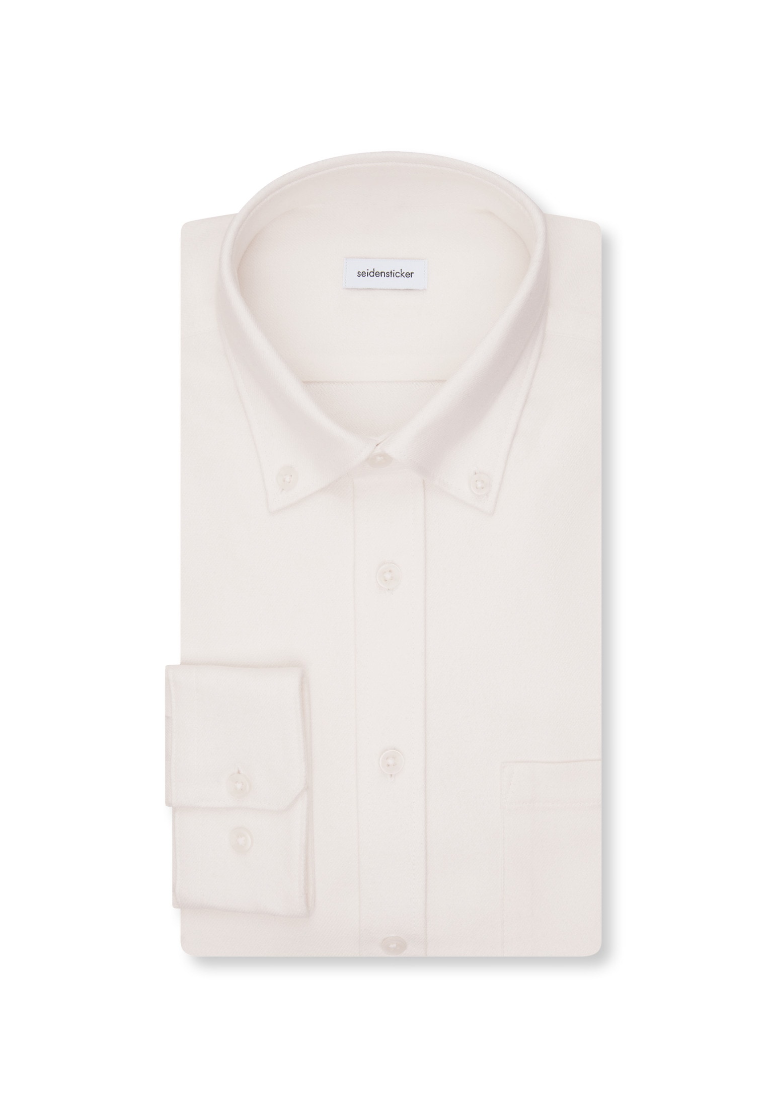 seidensticker Flanellhemd Regular 1/1 Button-Down-Kragen Uni