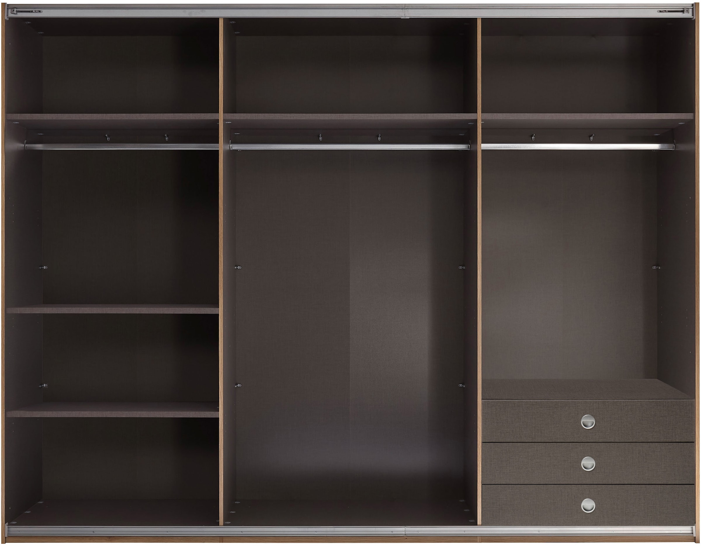 Schlafkontor Schwebetürenschrank »Bravo Kleiderschrank, Schiebetürenschrank«, mit Spiegeltür, wahlweise mit Zubehör