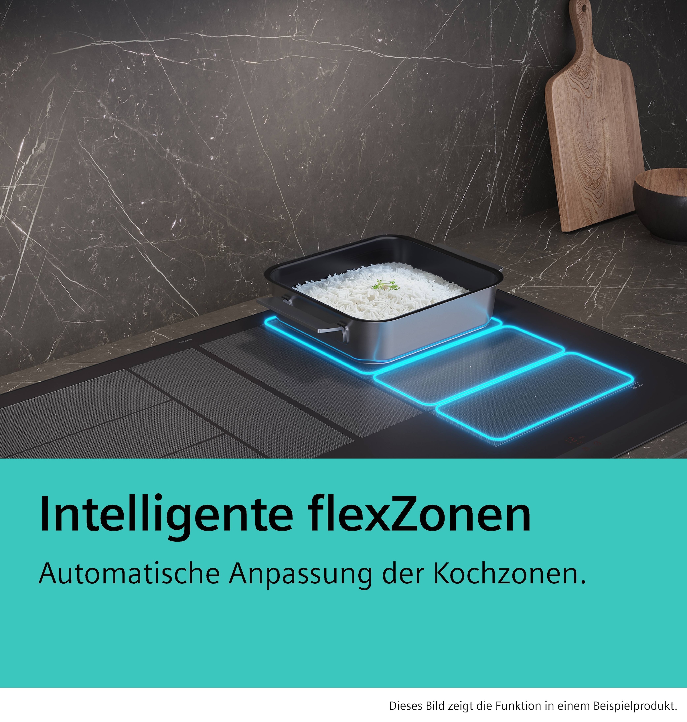SIEMENS Induktions-Kochfeld »EX81AHVC1E« Mattes varioInduktion Kochfeld für mehr Flexibilität beim Kochen.