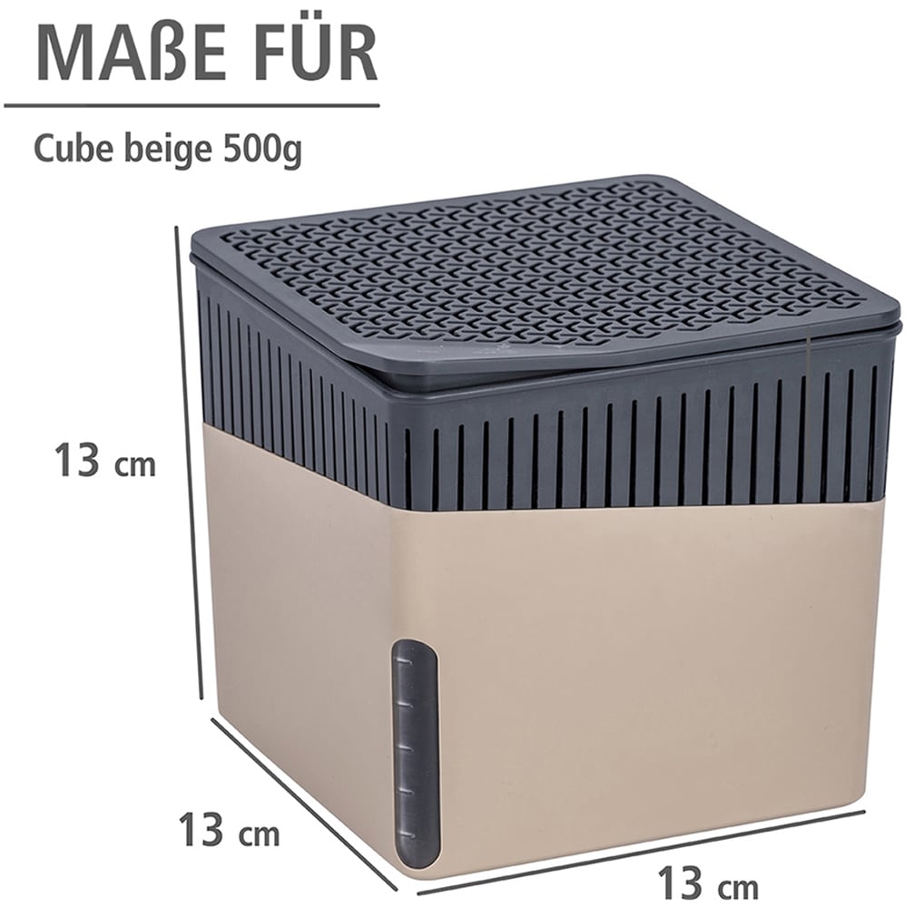 WENKO Luftentfeuchter »Modell Cube«, für 40 m³ Räume, Tank 0,8 l, mit 2 x 500 g Entfeuchter-Blöcken