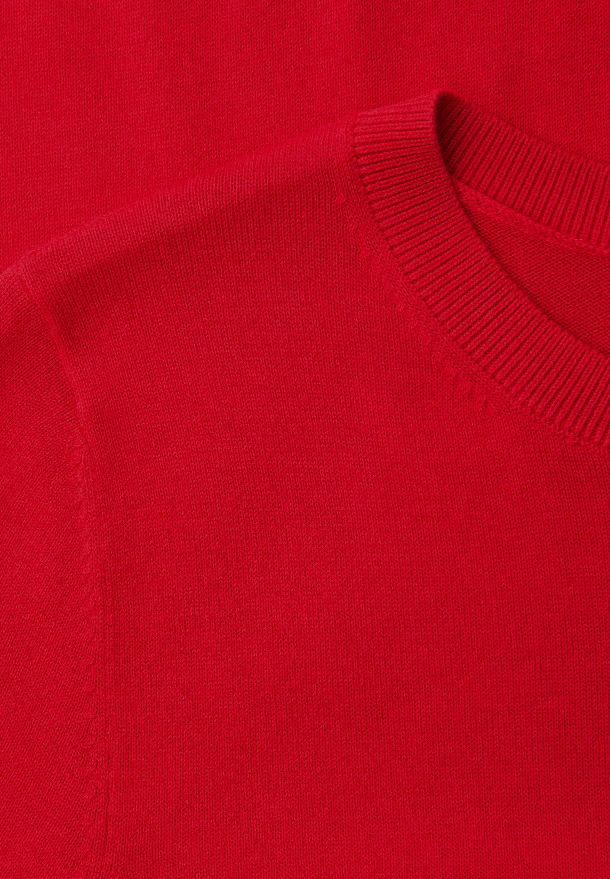 STREET ONE Kurzarmpullover in Strick-Optik und mit Rundhals