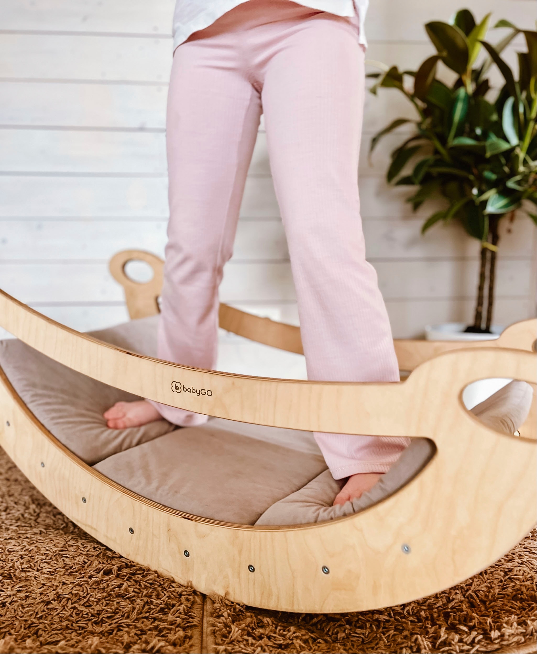 BabyGo Wippe »Woodland Bogenwippe, Seesaw mit Polstereinlage«, Made in Europe