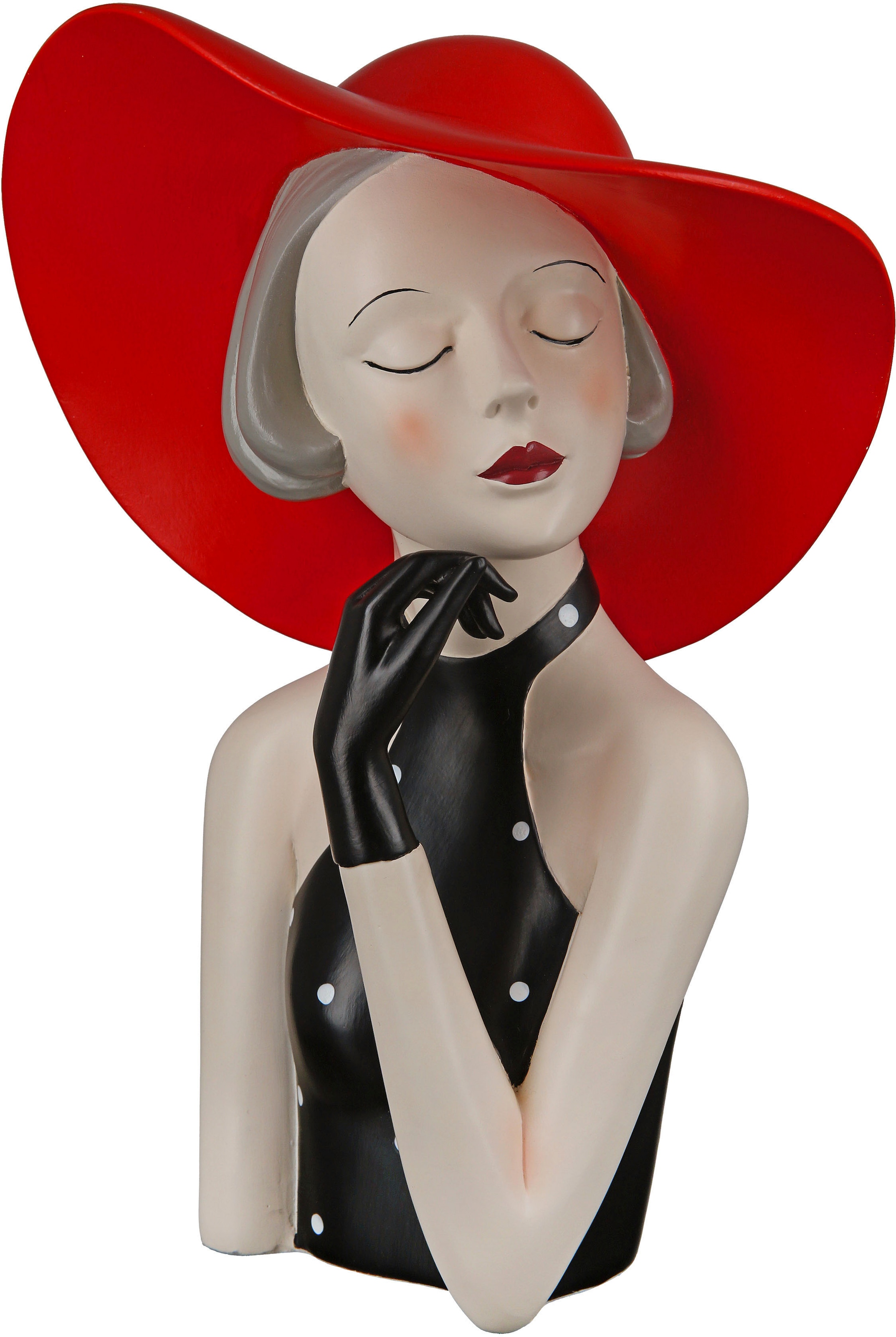 GILDE Dekofigur »Figur Lady mit rotem Hut«