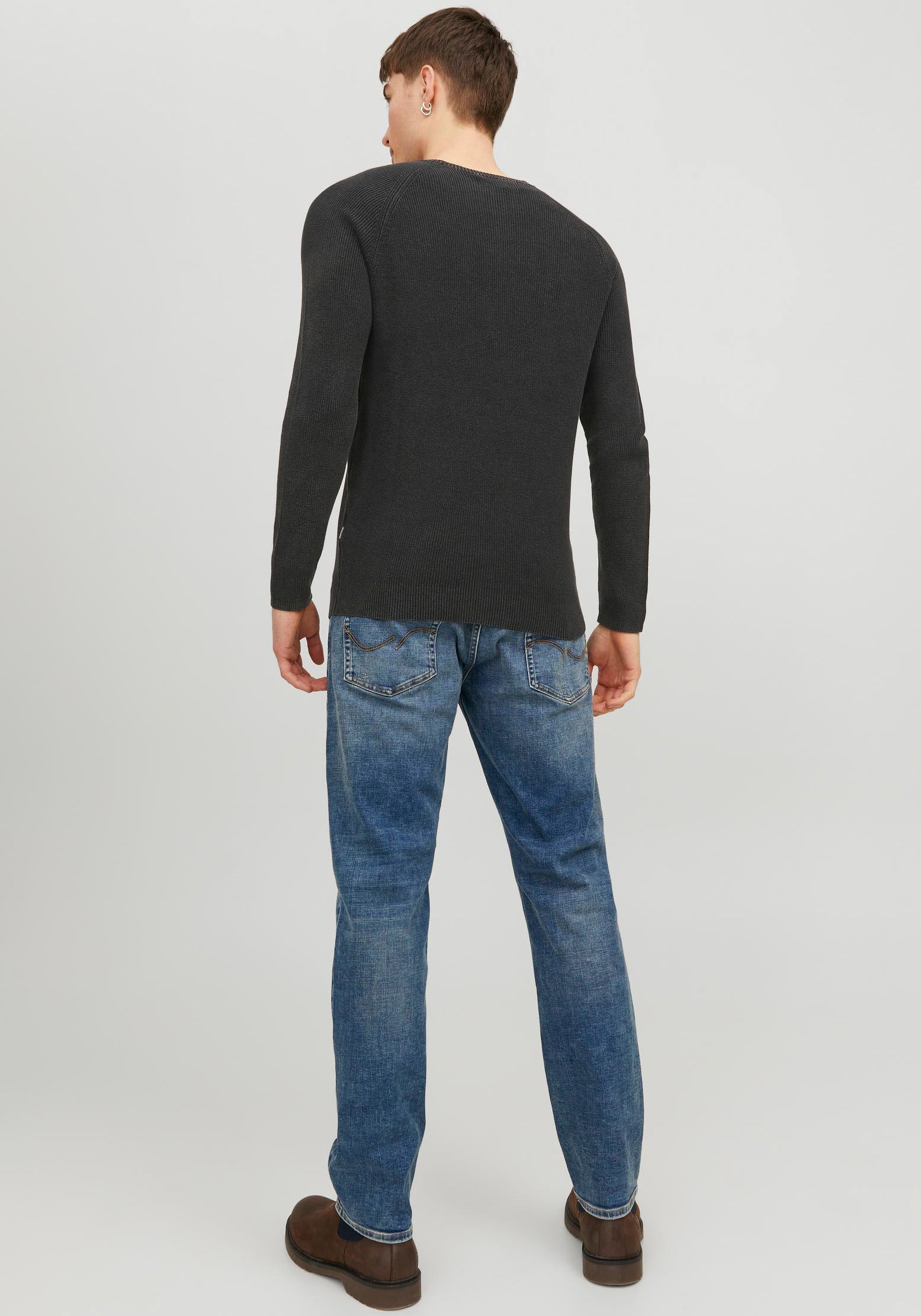 Jack & Jones Rundhalspullover »JJEMATT KNIT CREW NECK NOOS«