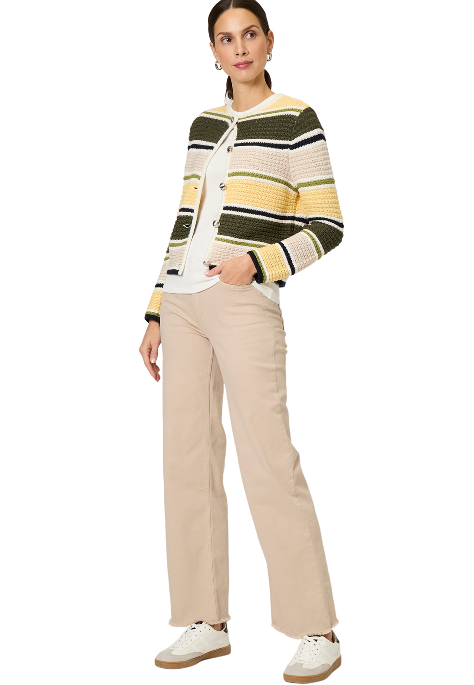 Zero Webhose »Jeans Wide Leg Style WITNEY beige 32 Inch«