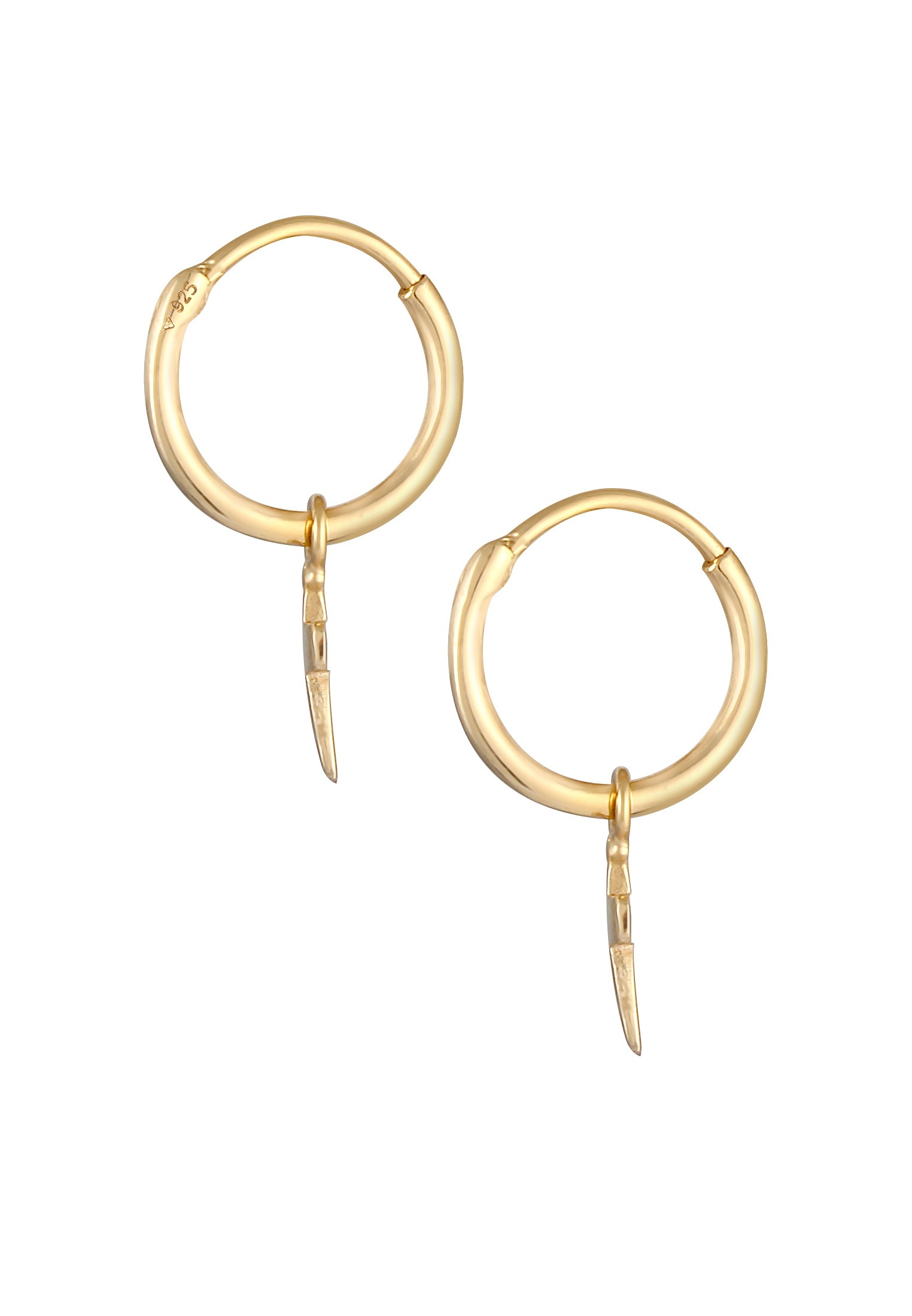 Elli Paar Ohrhänger »Ohrringe Creolen Kreuz Religion Einhänger 925 Silber«