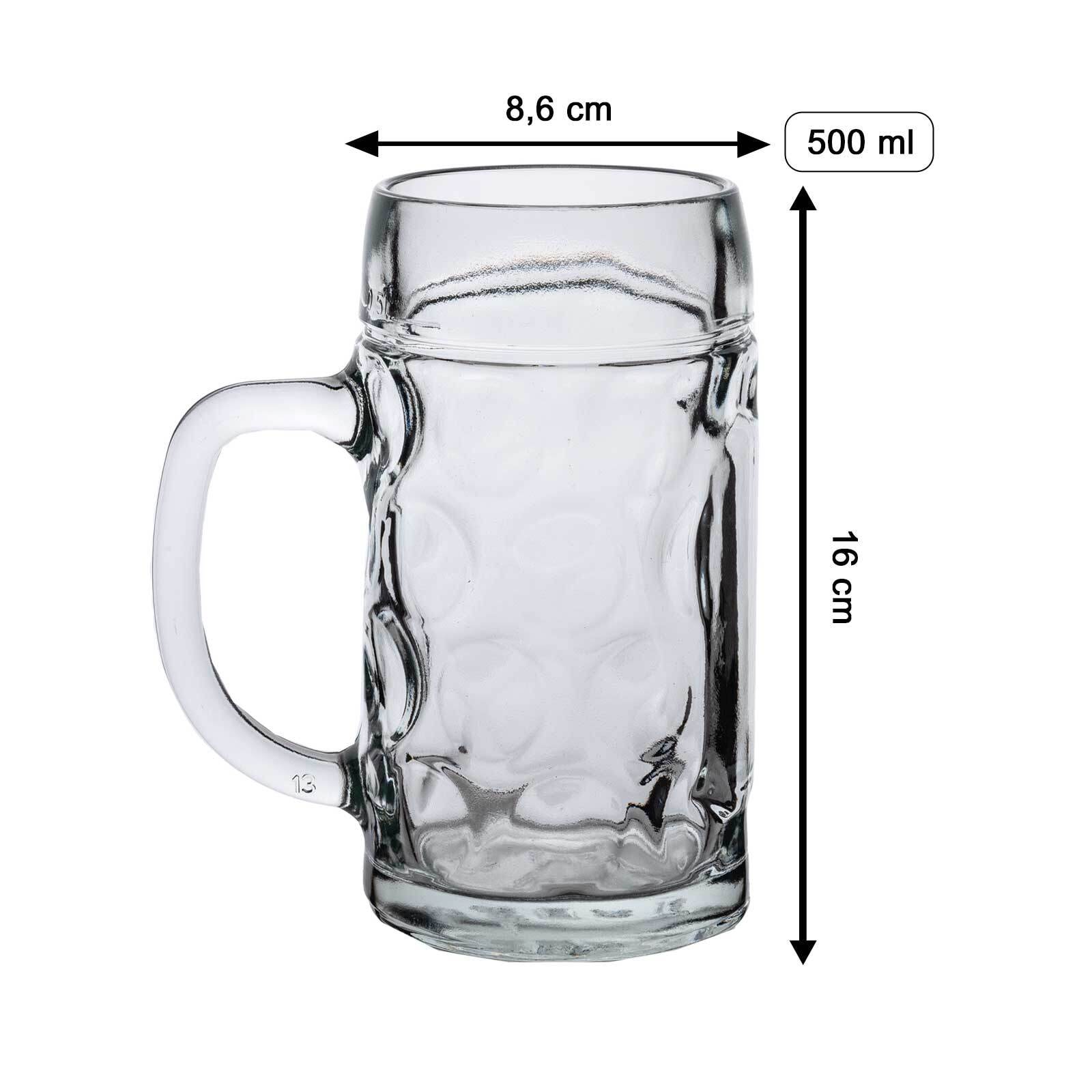 LUXENTU Bierkrug »Bierkrug mit Gravur Legende seit 40 Jahren 0,5 Liter transparent«