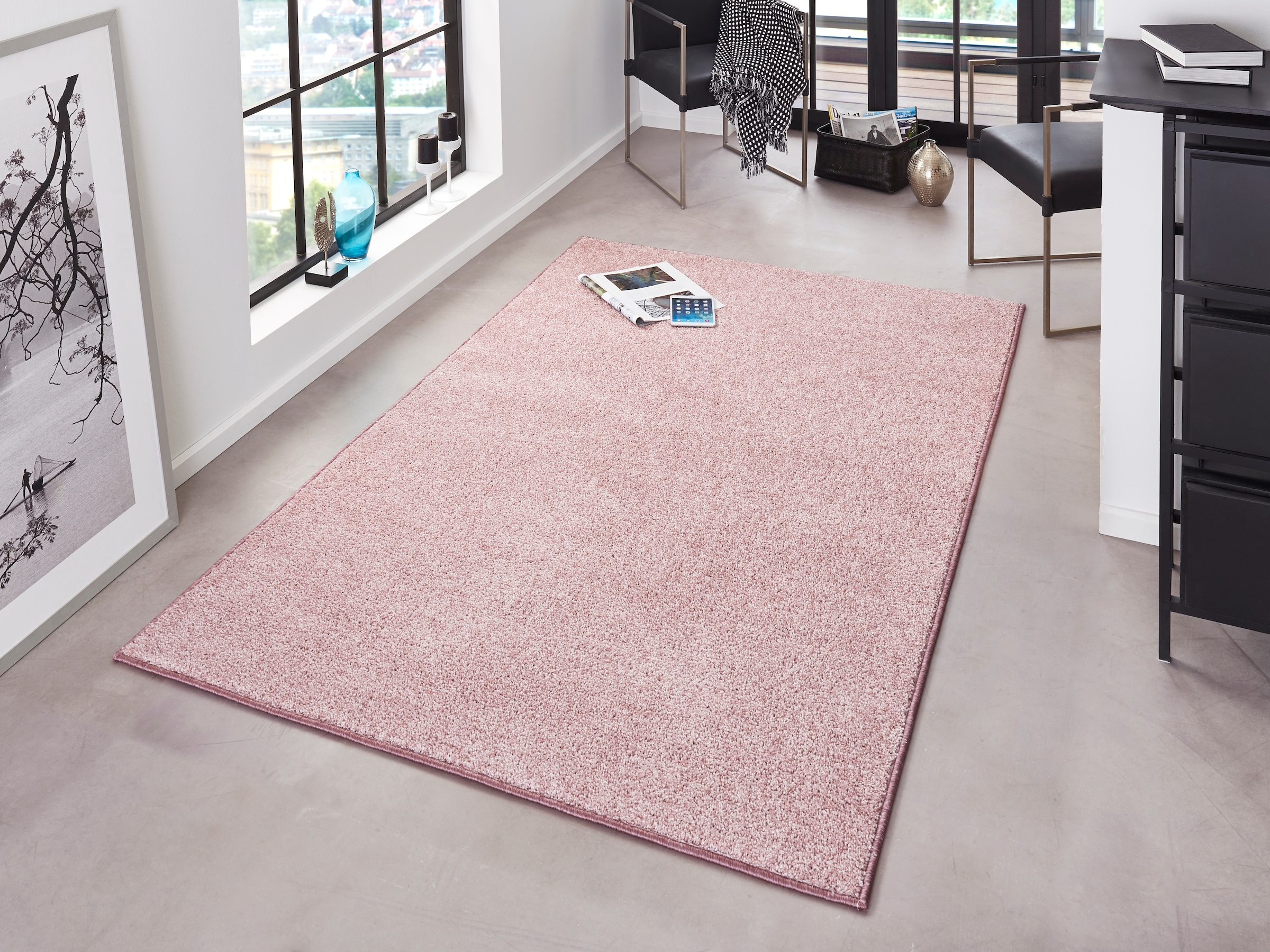 HANSE Home Teppich »Pure 100 Kurzflor«, rechteckig, 13 mm Höhe, Kurzflor, Unifarben, Läufer,...