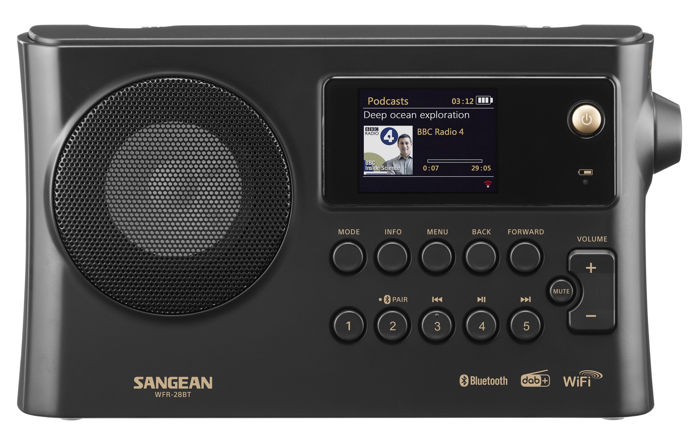 Sangean Internet-Radio »WFR-28BT«, (AVRCP Bluetooth Digitalradio (DAB+)-FM-Tuner mit RDS), DAB+, Bluetooth, Steuerung über UNDOK™-App
