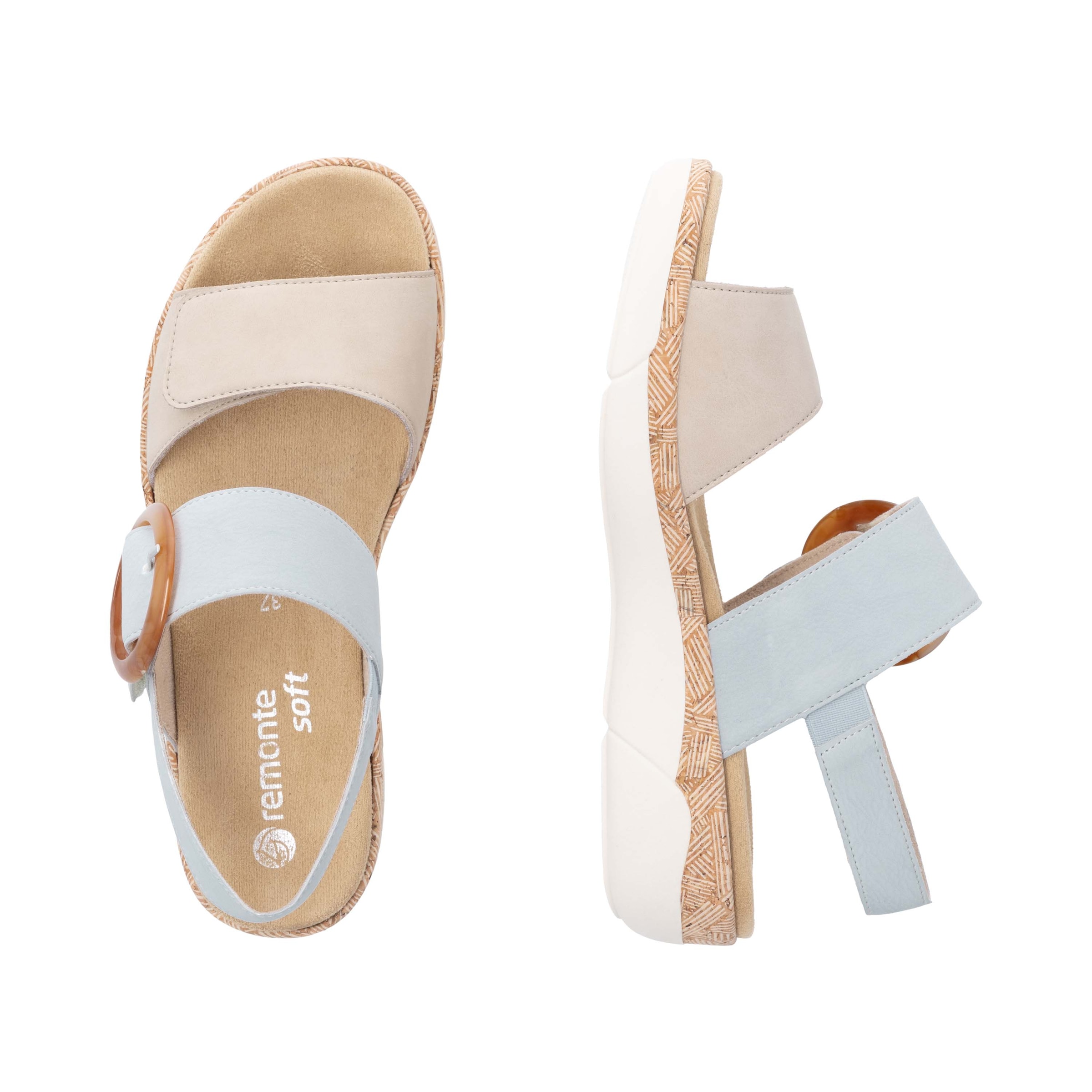 Remonte Keilsandalette, Sommerschuh, Riemchensandale, praktische Klettverschlüsse