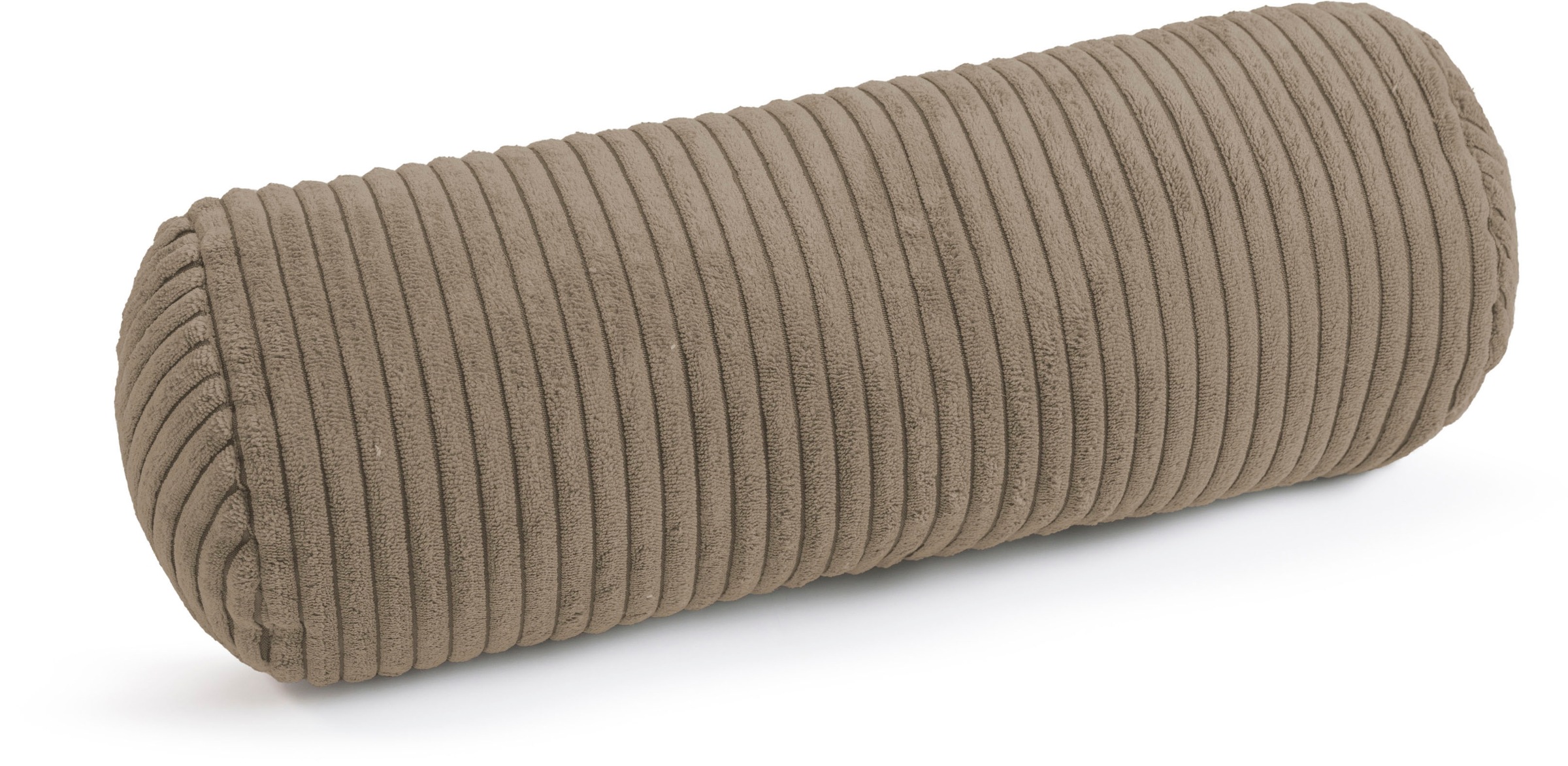 Magma Heimtex, Nackenrolle »SHARA Nackenrolle« Kuschelige Nackenrolle aus Cord – Komfort trifft Stil, Taupe, Faserbällchen (Polyester), Polyamid, 