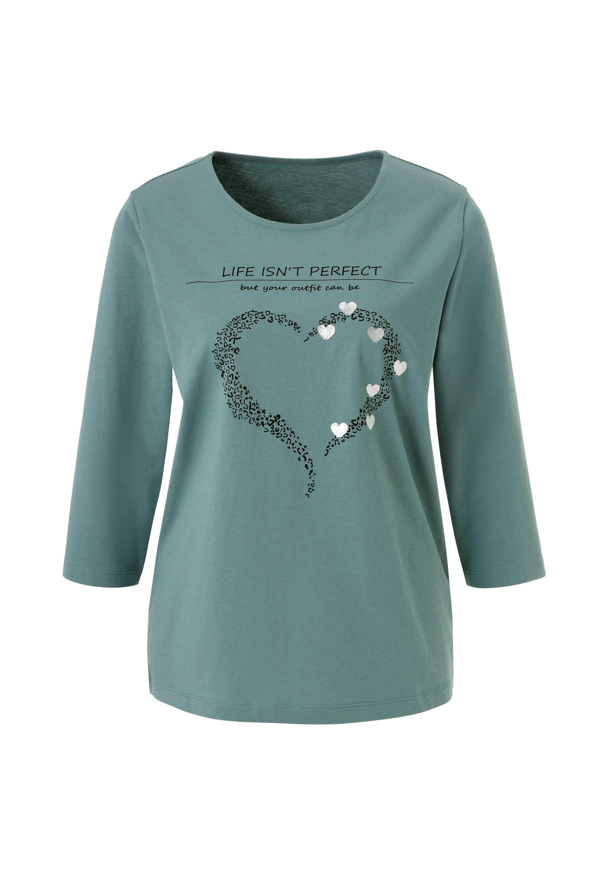 Sieh an! T-Shirt »3/4-Arm-Shirt 3/4-Arm-Shirt mit Herz-Motiv«