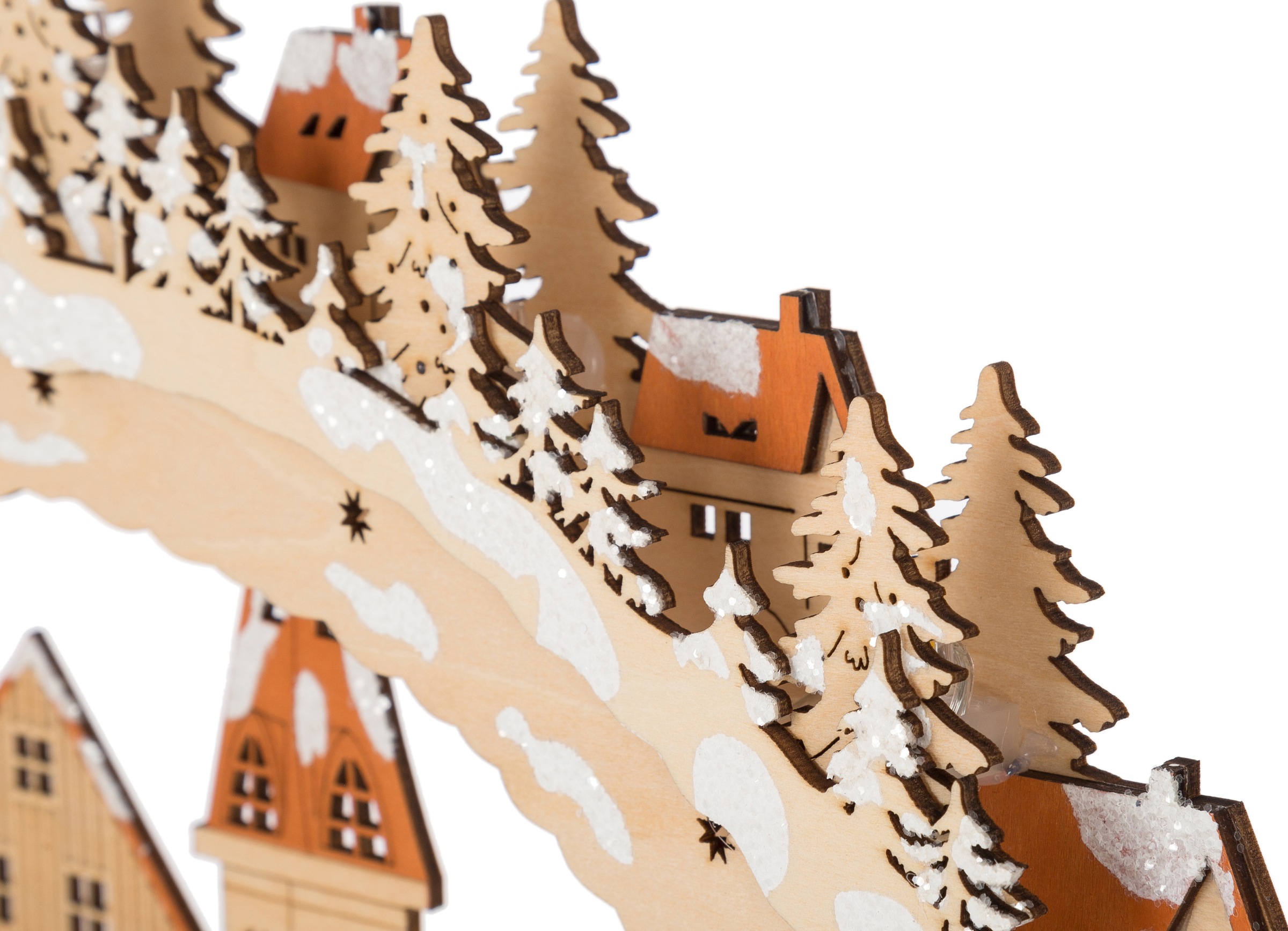 Myflair Möbel & Accessoires LED Schwibbogen »Weihnachtsdeko« 1 Stk. aus Holz, mit LED Beleuchtung, Höhe ca. 28 cm