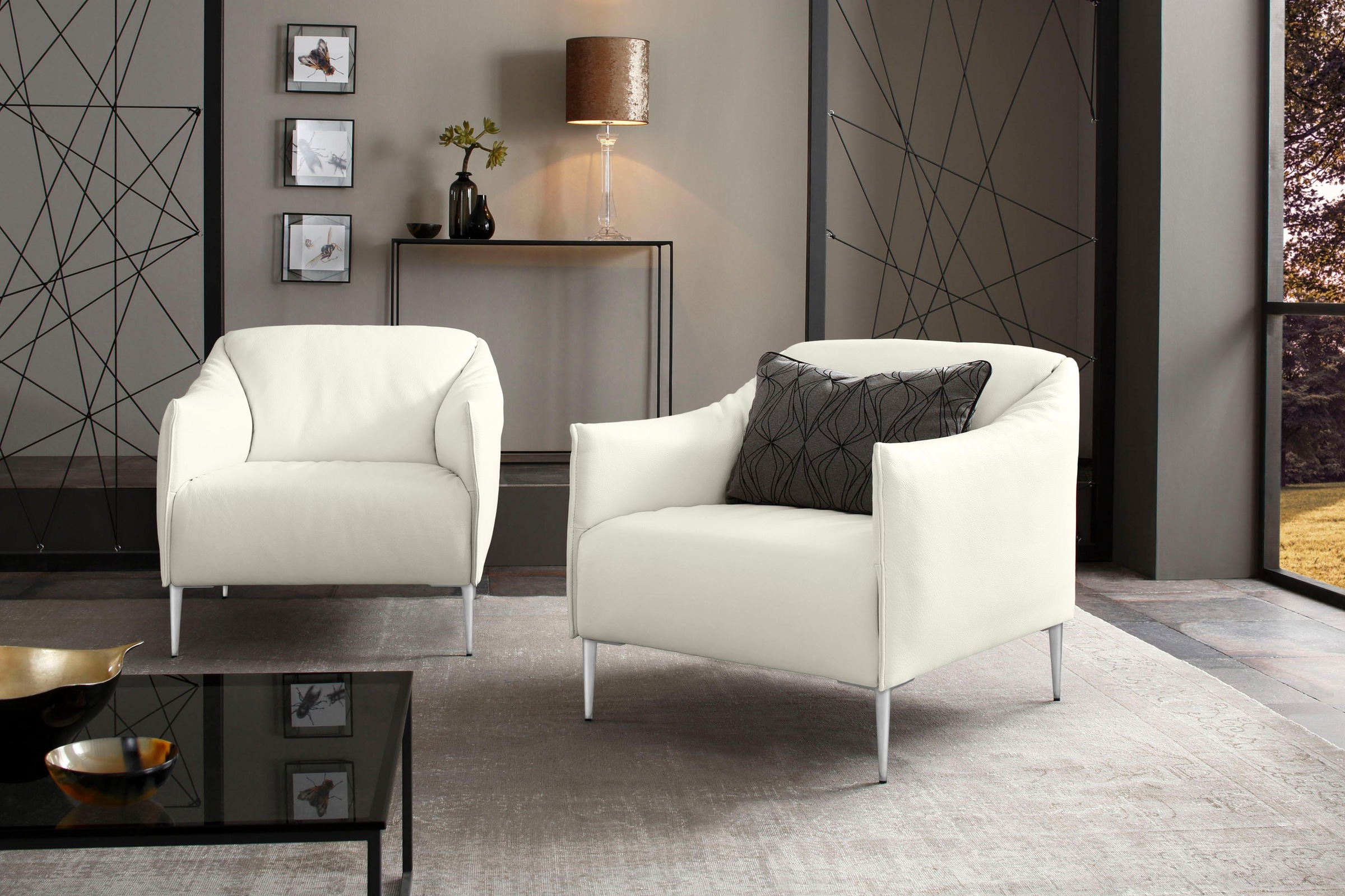 W.SCHILLIG Cocktailsessel »sally«, mit Metallfüßen in Chrom glänzend