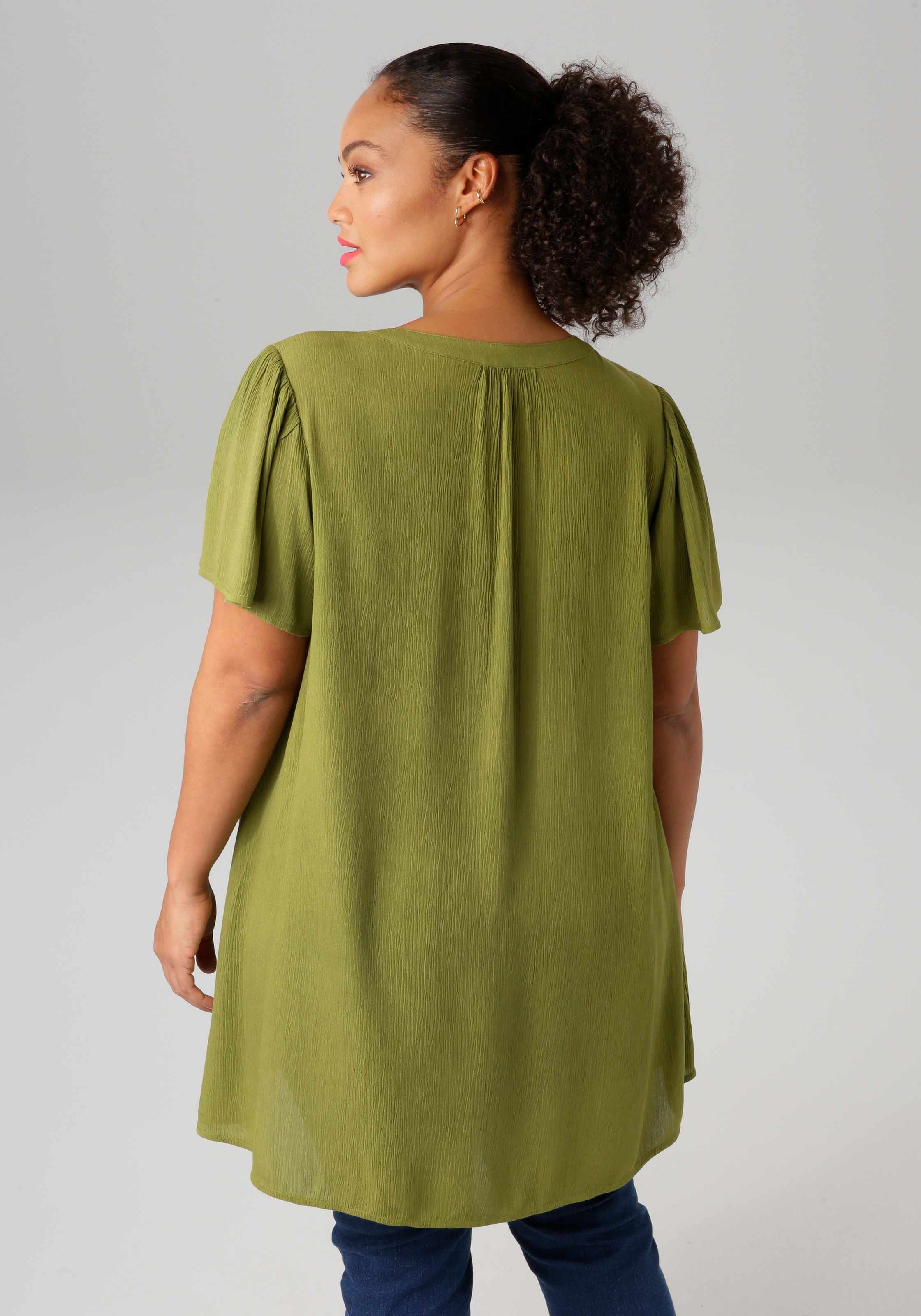 Aniston PLUS Longbluse, in trendiger Crepe-Qualität
