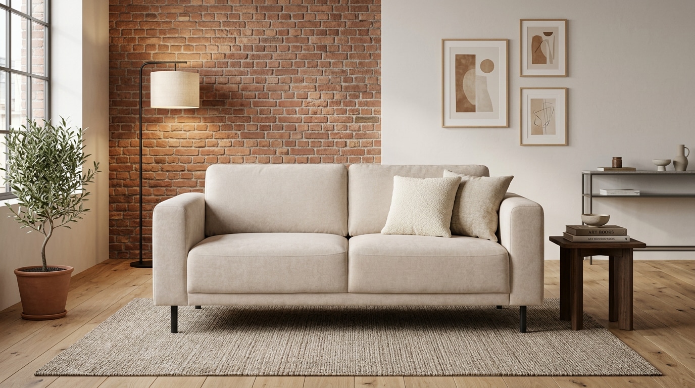 OTTO home 2,5-Sitzer »Sveeva, Kompaktsofa, B.183 cm, schwarze Metallfüße« langlebiger Strukturstoff, mit Wellenunterfederung, viele Farben