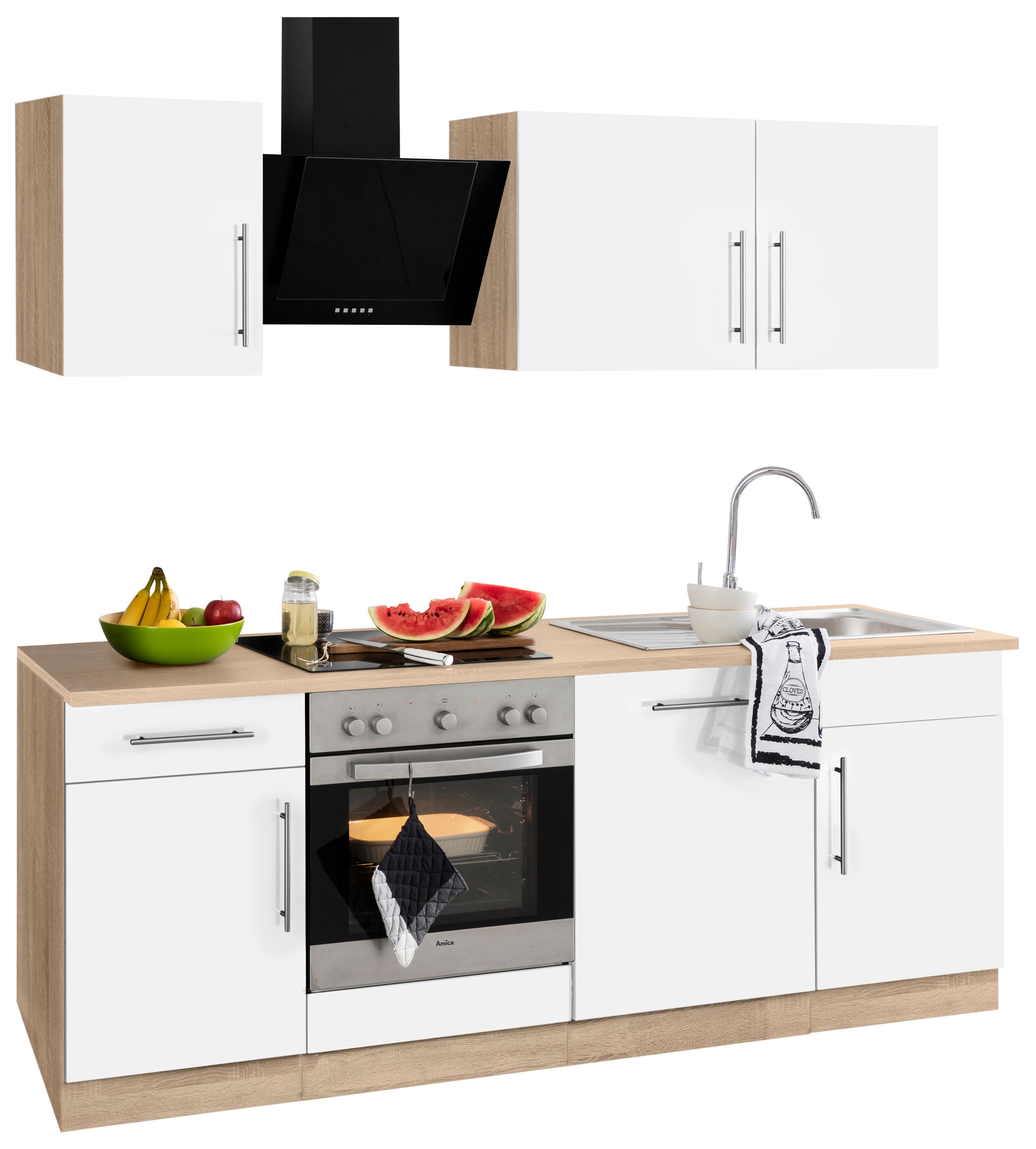 wiho Küchen Küchenzeile »Cali«, ohne E-Geräte, Breite 220 cm auf Raten  bestellen
