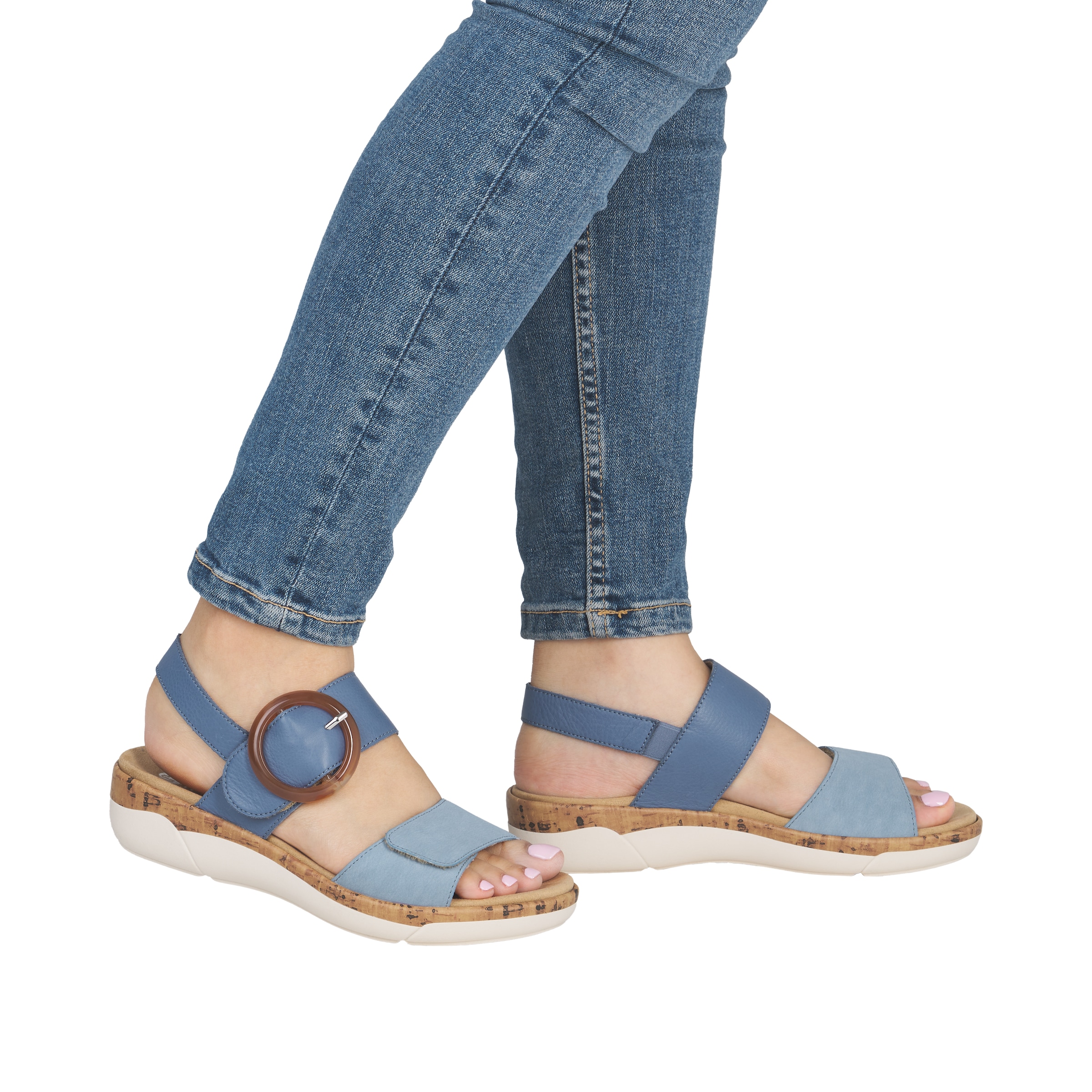 Remonte Keilsandalette  Sommerschuh, Riemchensandale, praktische Klettverschlüsse