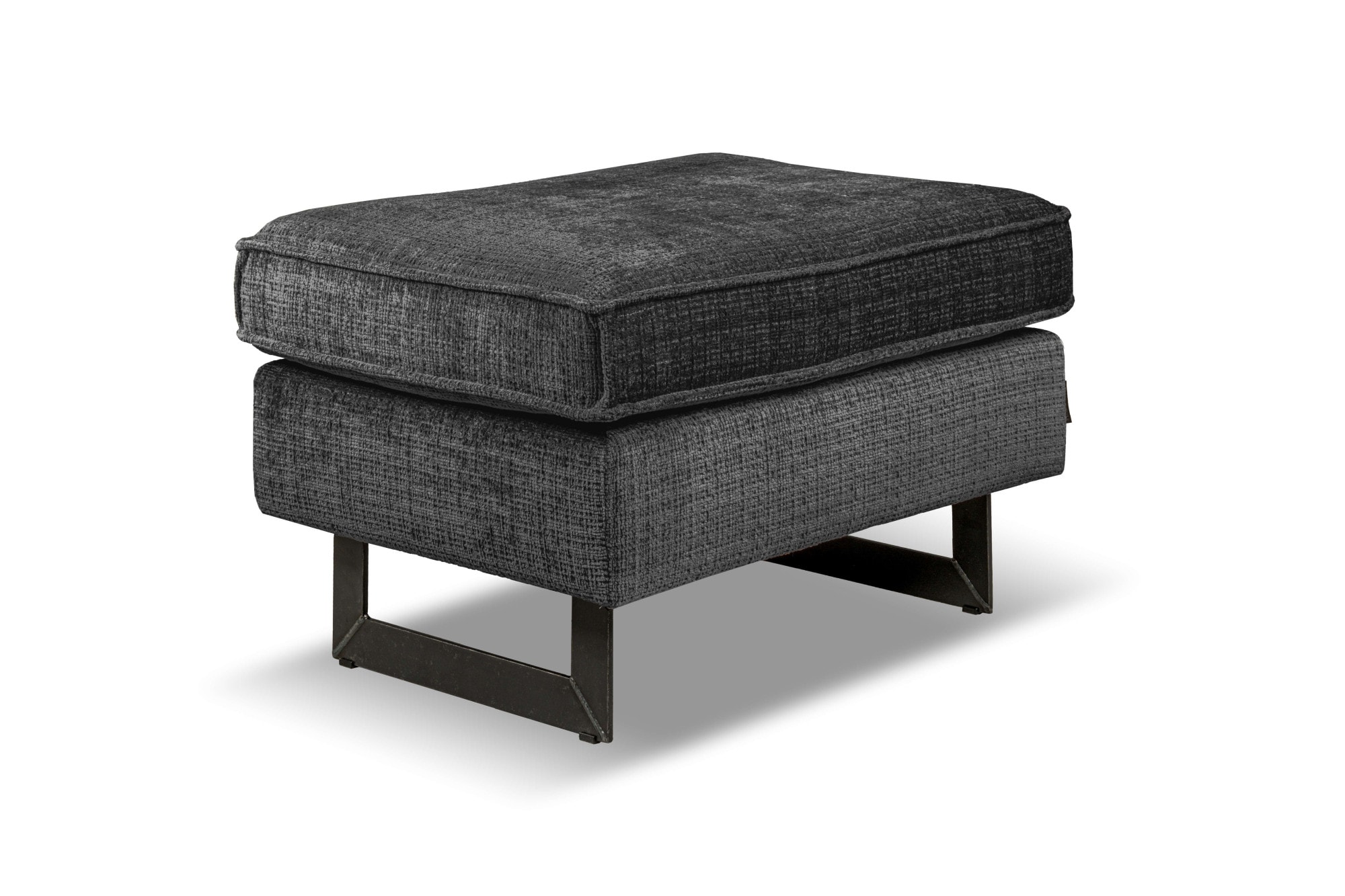 PLACES OF STYLE Polsterhocker »Pinto« mit Keder, Metallfüßen und auch in Cord Bezug erhältlich