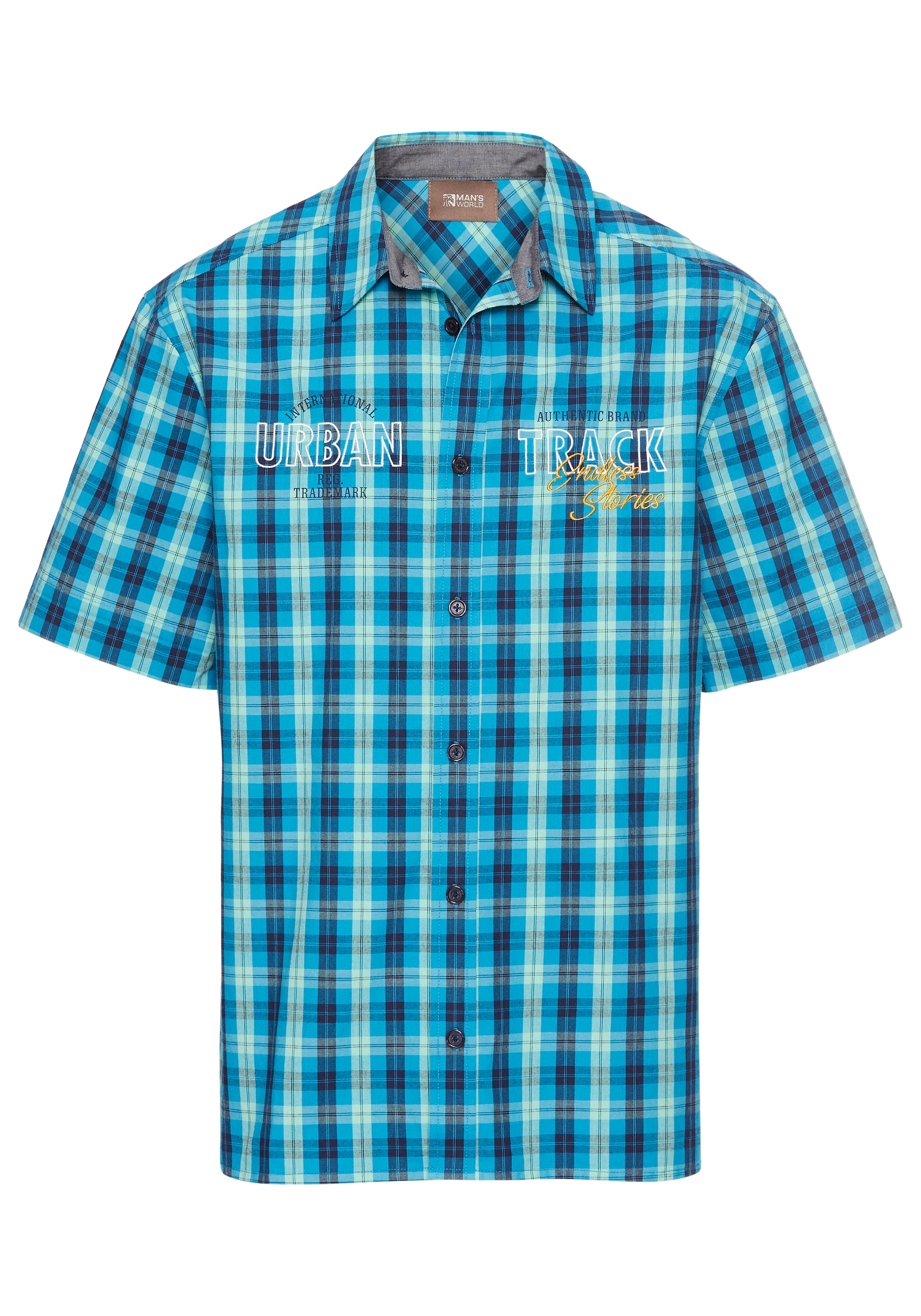 Man's World Kurzarmhemd Kurzarmhemd in bequemer Passform
