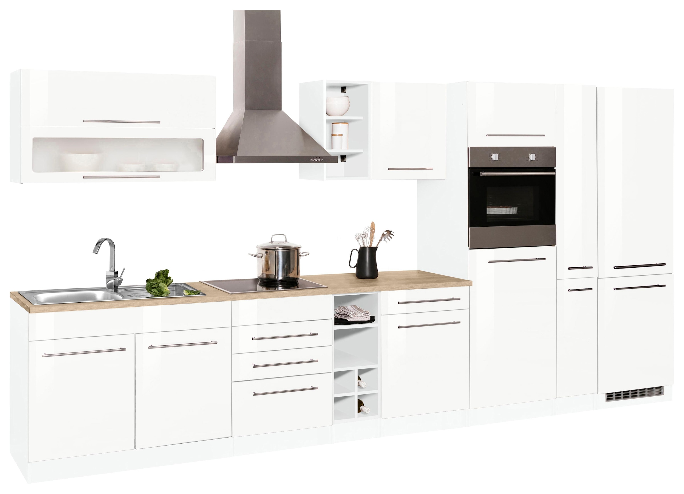 KOCHSTATION Küchenzeile »KS-Eton«, ohne E-Geräte, Breite 390 cm