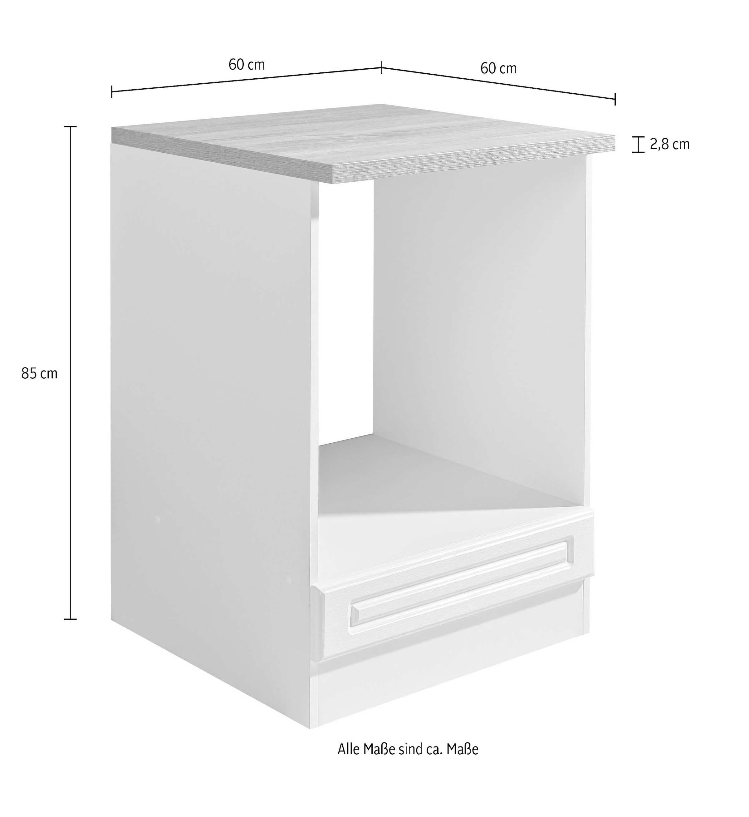 wiho Küchen Herdumbauschrank »Linz«, 60 cm breit, in Landhaus-Optik