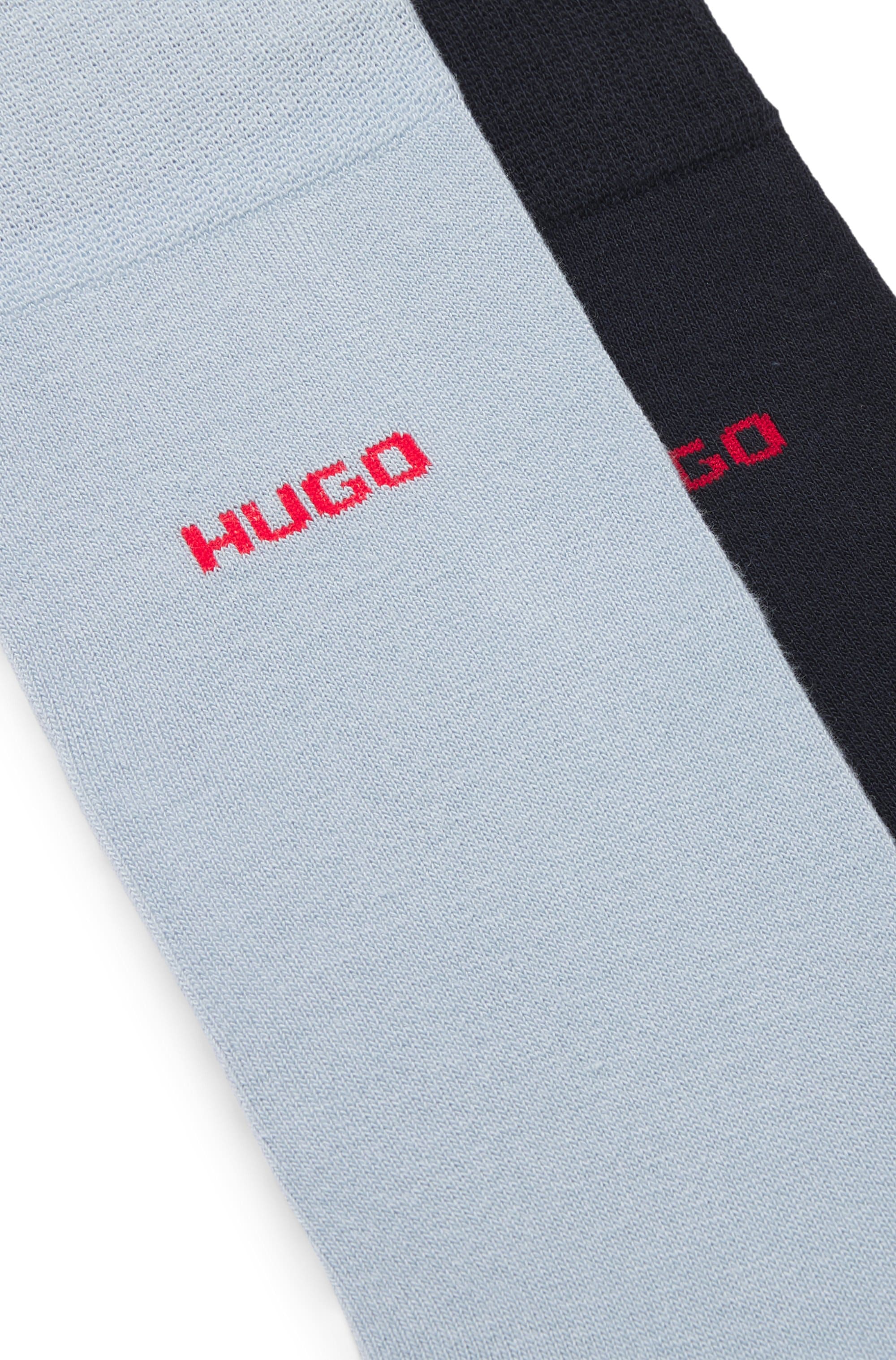 HUGO Underwear Businesssocken »2P RS UNI CC«, (Packung, 2 Paar, 2er Pack), mit kontrastfarbenem HUGO Logo-Schriftzug