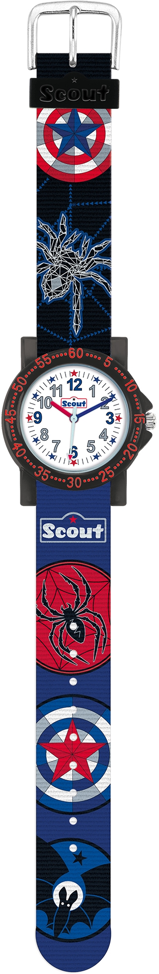 Scout Quarzuhr »The IT-Collection, 280375020«, Lernuhr, Spinnenmotiv, ideal  auch als Geschenk bei ♕