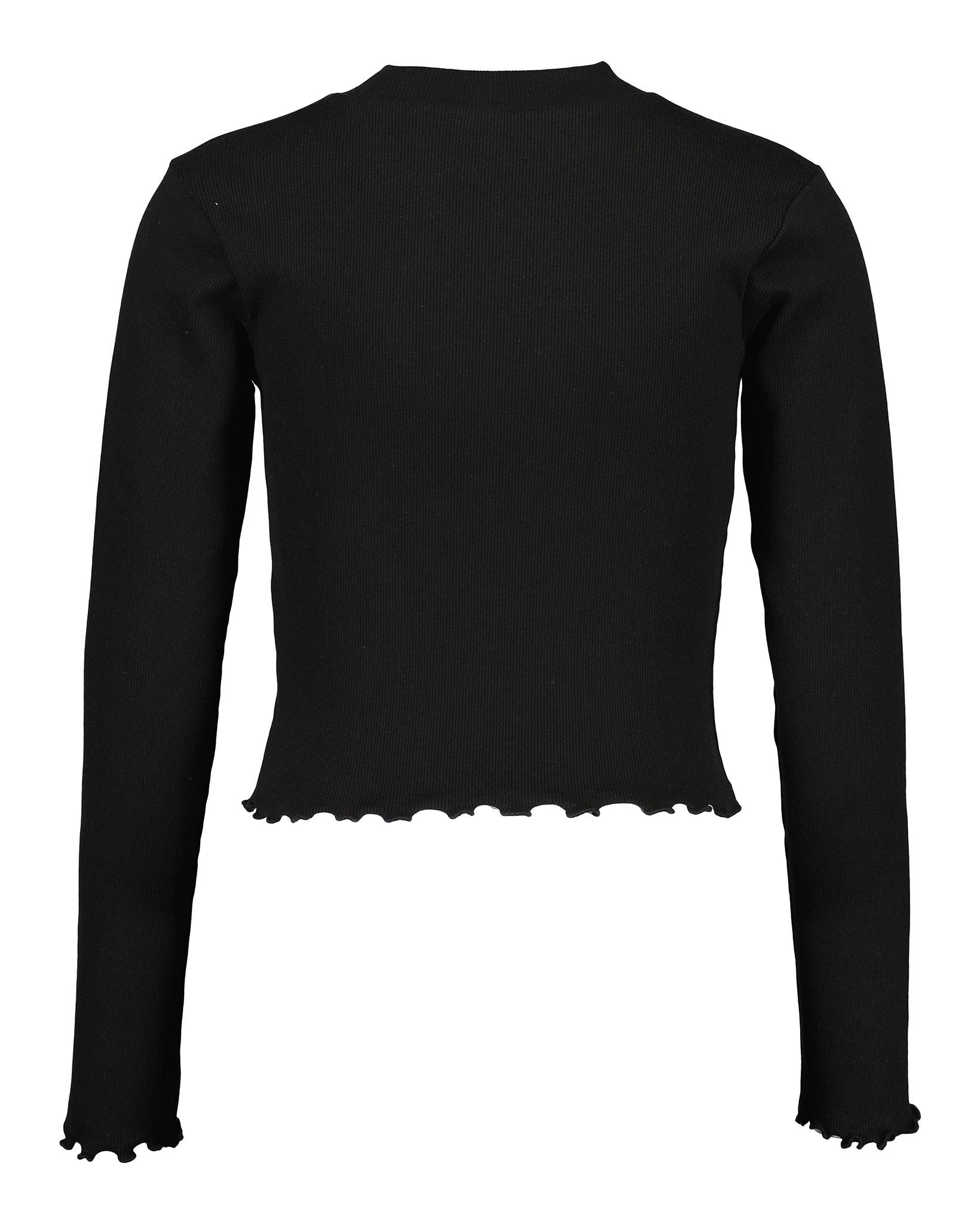 Blue Seven Langarmshirt Packung, 2 Stk. tlg. cropped und mit süßer Wellenkante am Ärmel und am Saum