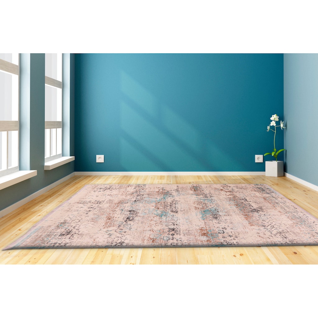 Home affaire Teppich »Abbas«, rechteckig, 5 mm Höhe, Wohnzimmer