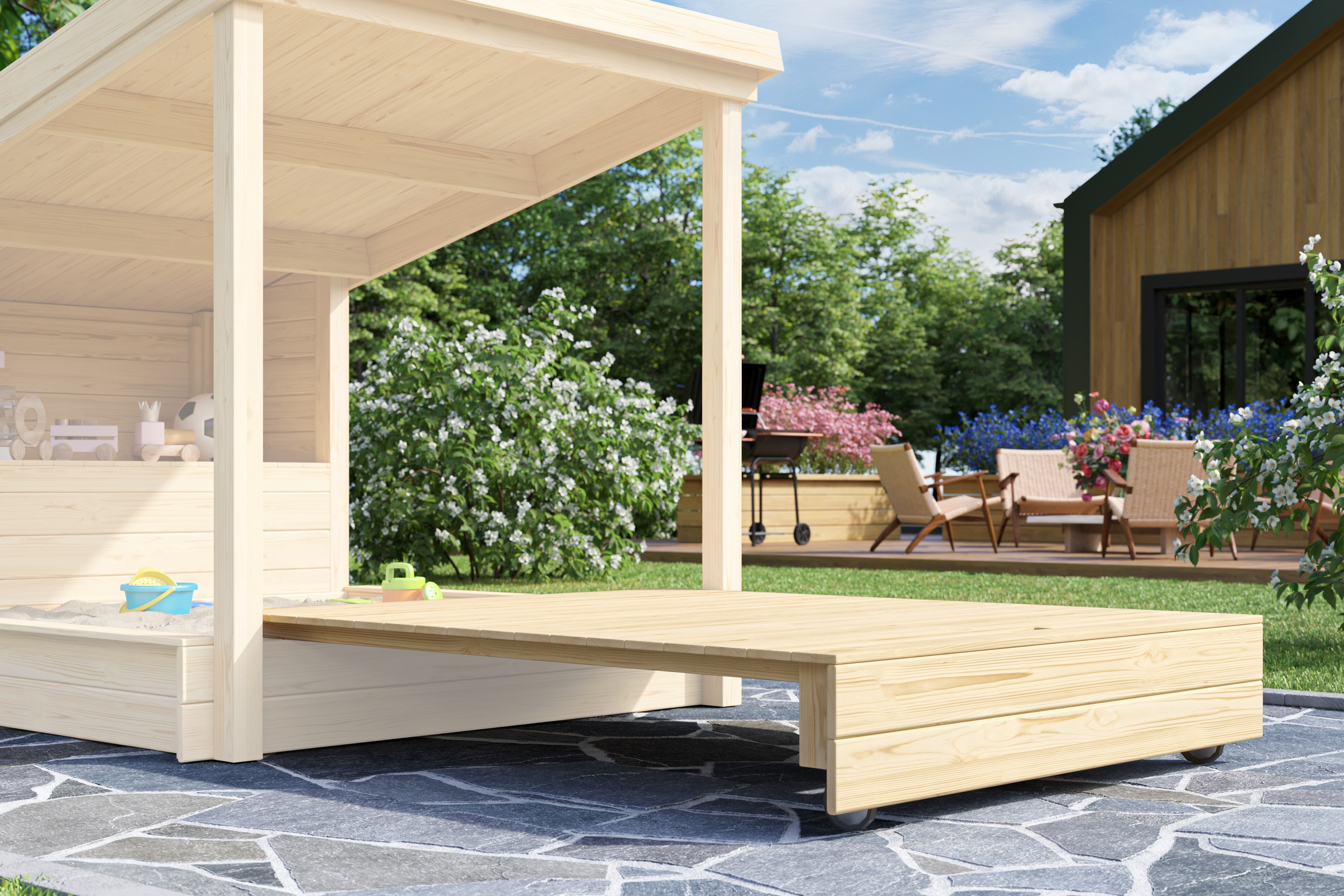 Nordic Holz Deckel »Passend zu Kinderspielhaus Pippi 1« BxL: 145x165 cm