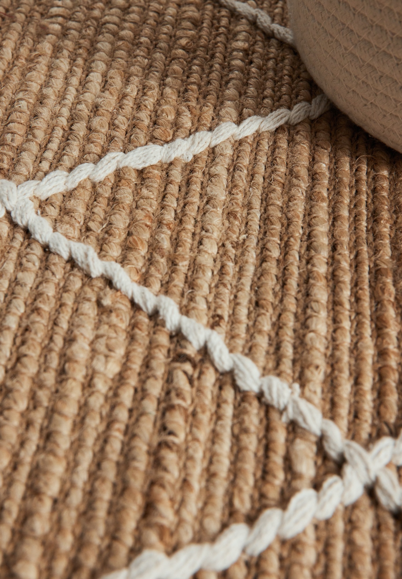 HANSE Home Teppich »Kunu Juteteppich«, rechteckig, 10 mm Höhe, Naturfasern, Jute mit Baumwolle, Wohnzimmer, Diele, Flur, Boho, Skandi