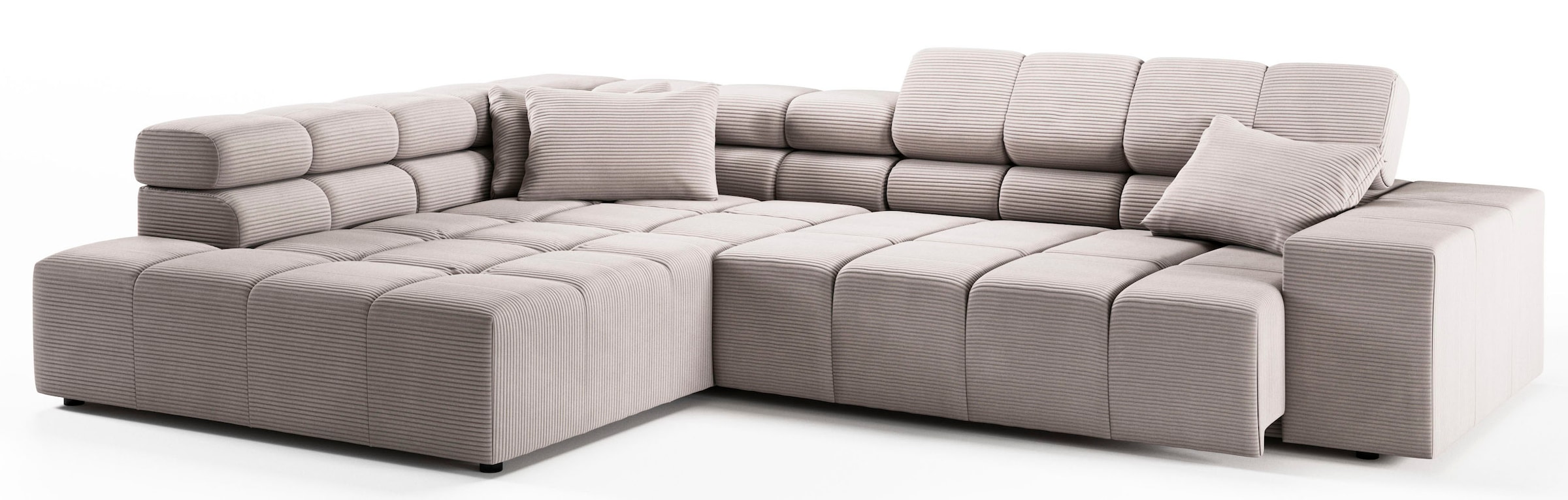 INOSIGN Ecksofa »Ancona incl. Kopfteilverstellung, OTTOs Choice, Breite 319cm, L-Form«, wahlweise motorische Sitztiefenverstellung, auch in Cord + Easy Care