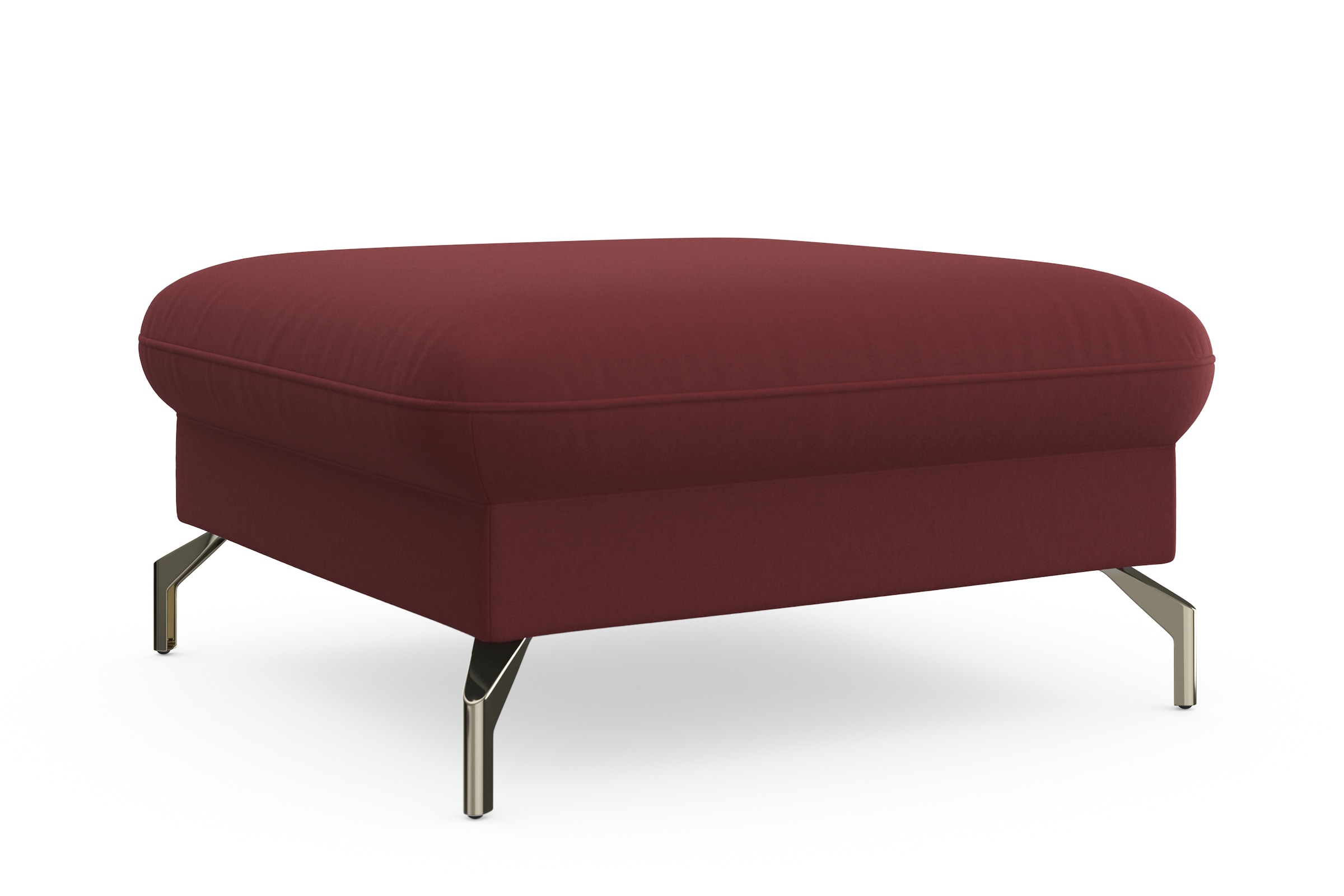 sit&more Hocker »Fashion«, inklusive Federkern, mit satinierten Nickelfüßen
