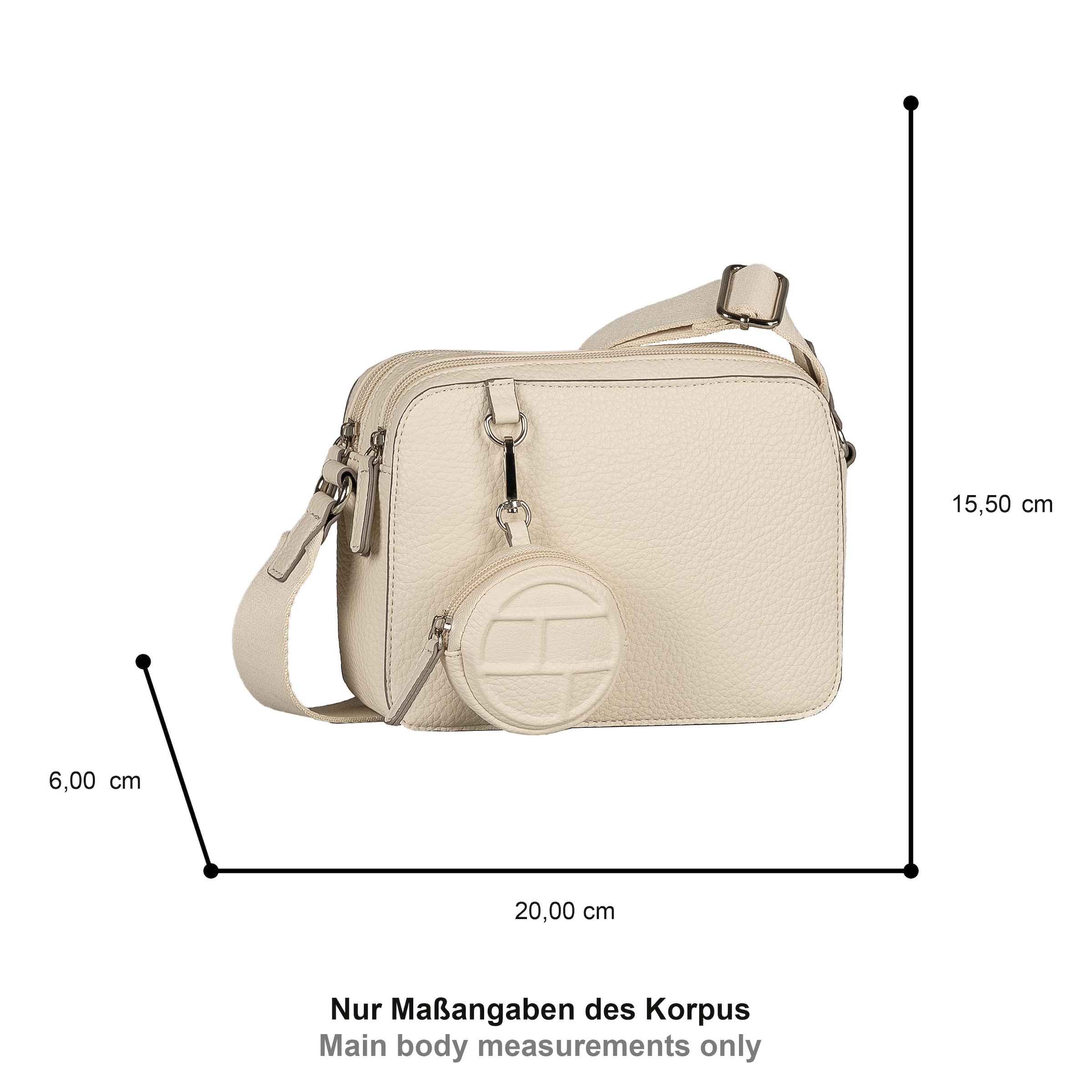 TOM TAILOR Umhängetasche »Rima« elegante Formen treffen auf sportiven Schulterriemen & Minipouch