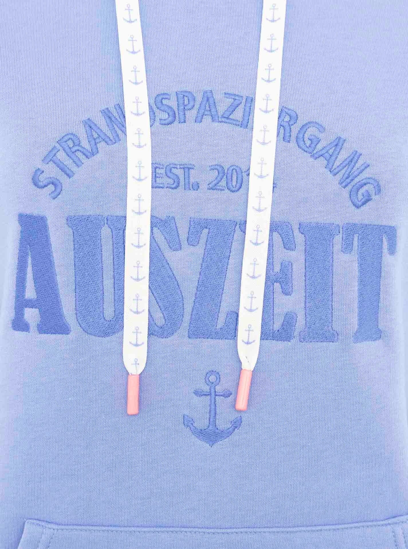 Zwillingsherz Hoodie »"Auszeit"«, mit gestickter "Auszeit"-Botschaft, Kapuze mit Kordelzug,Tasche vorne