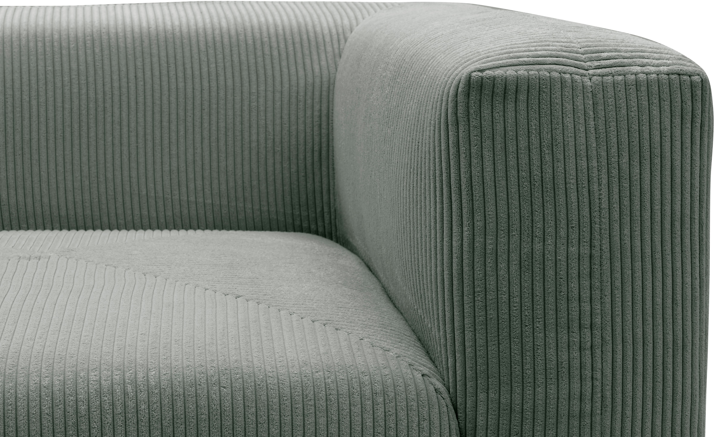 RAUM.ID Ecksofa »Gerrid L-Form«, Cord, Modulsofa, bestehend aus 2 Eckelementen + 1 Hocker