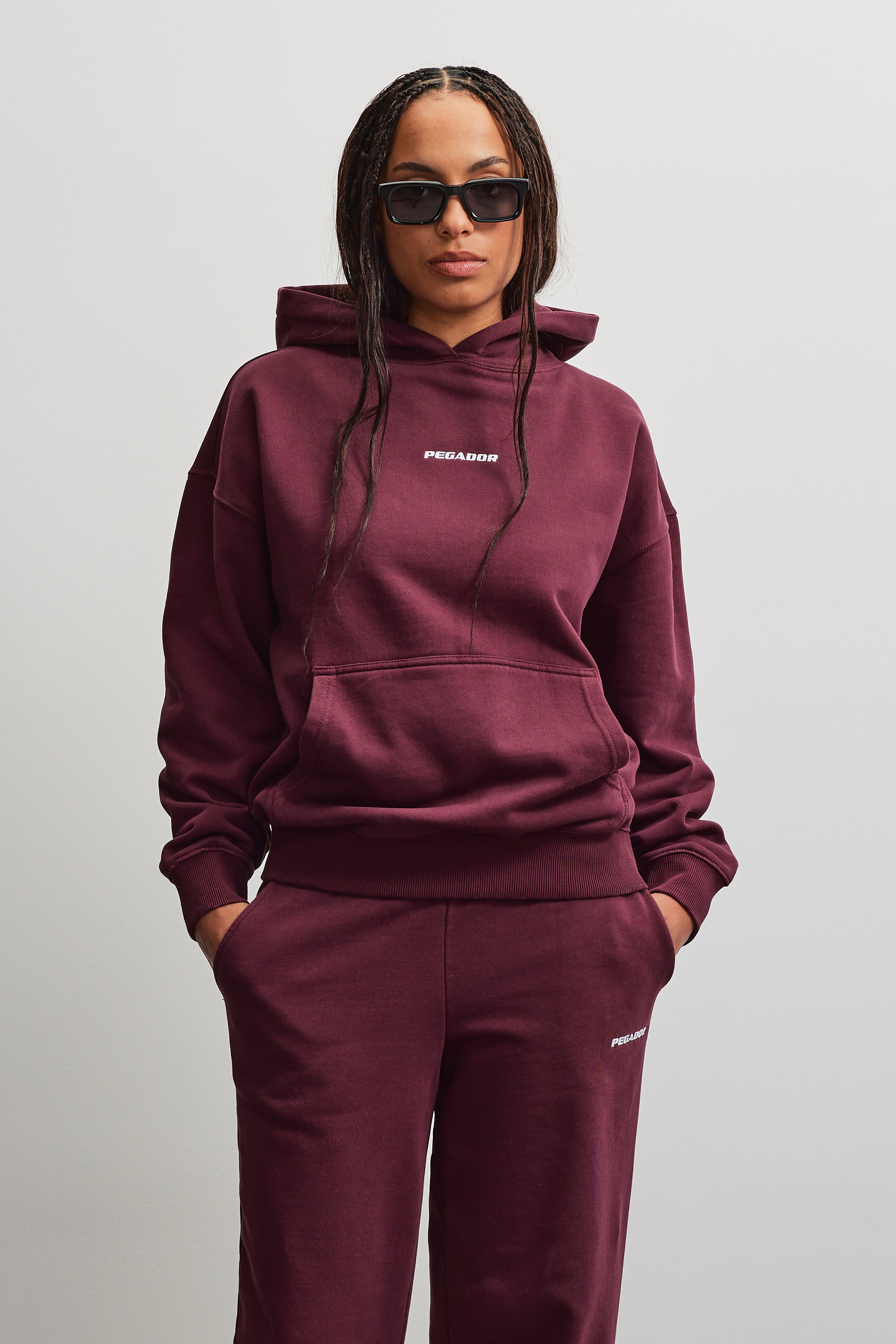 PEGADOR Kapuzensweatshirt »CLARITA LOGO OVERSIZED HOODIE«, Baumwollmischung, oversize
