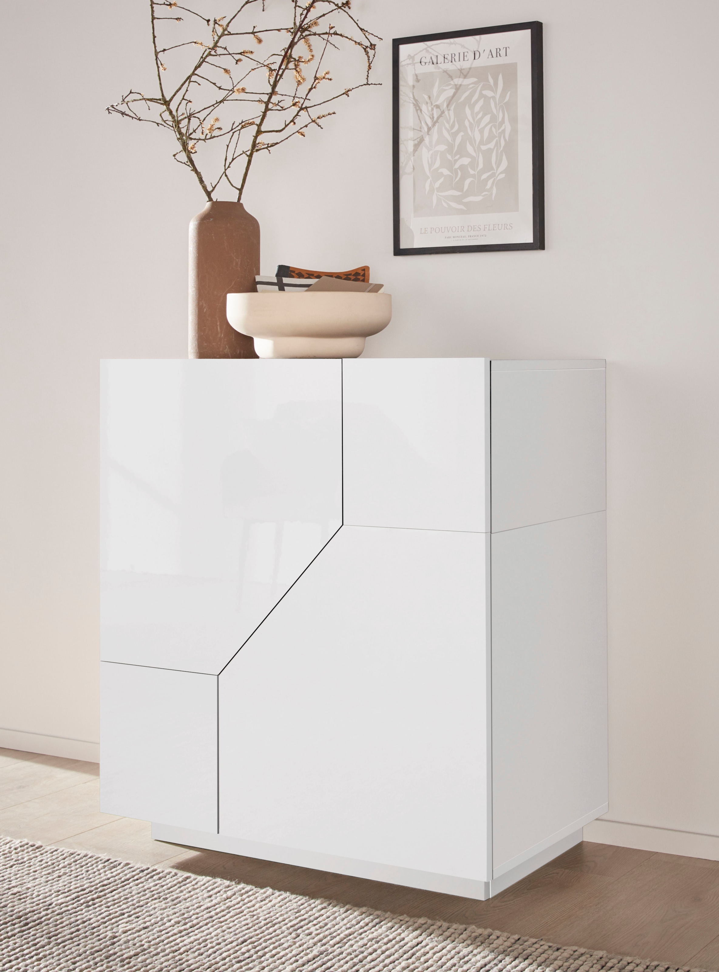 INOSIGN Sideboard »ALIEN-Kommode, Schrank, Anrichte mit 2 Türen und 2 Fächern«, Sideboard Breite ca. 79 cm "100 % Made in Italy"