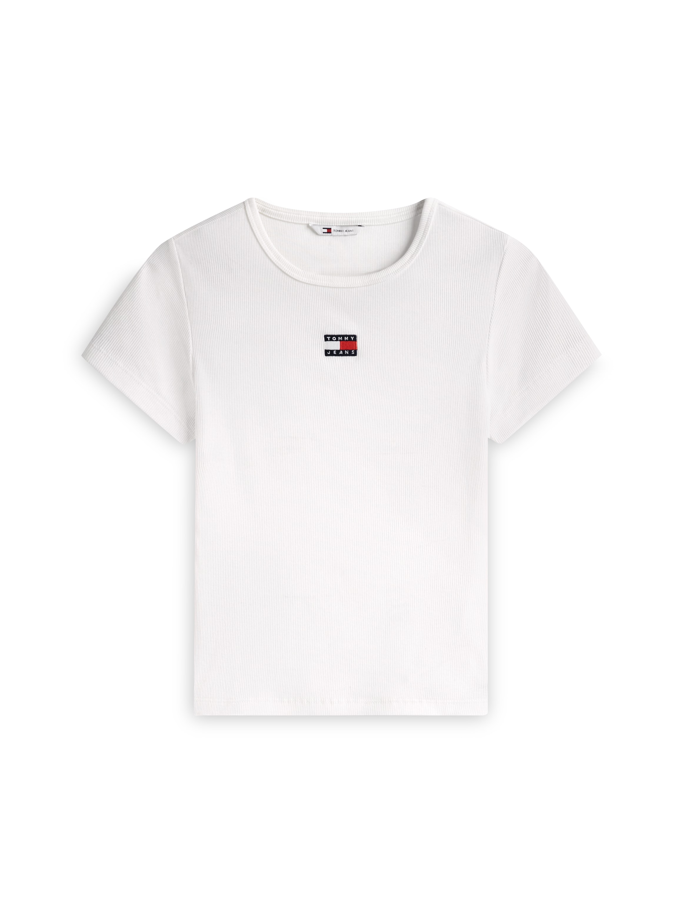Tommy Jeans Kurzarmshirt »TJW SLIM BADGE RIB TEE«, mit gerippter Struktur